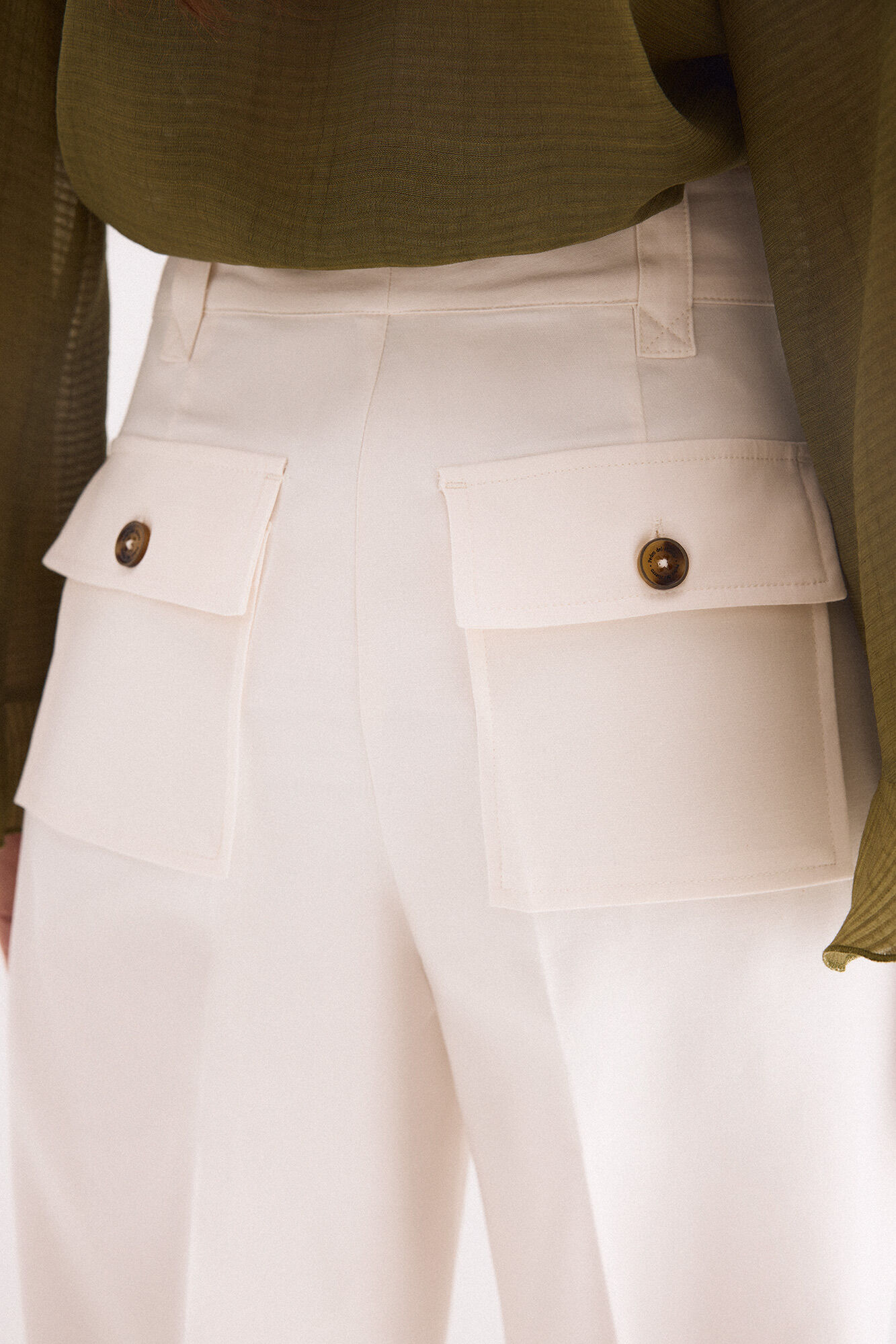 Pedro del Hierro Pleated trousers Ecru