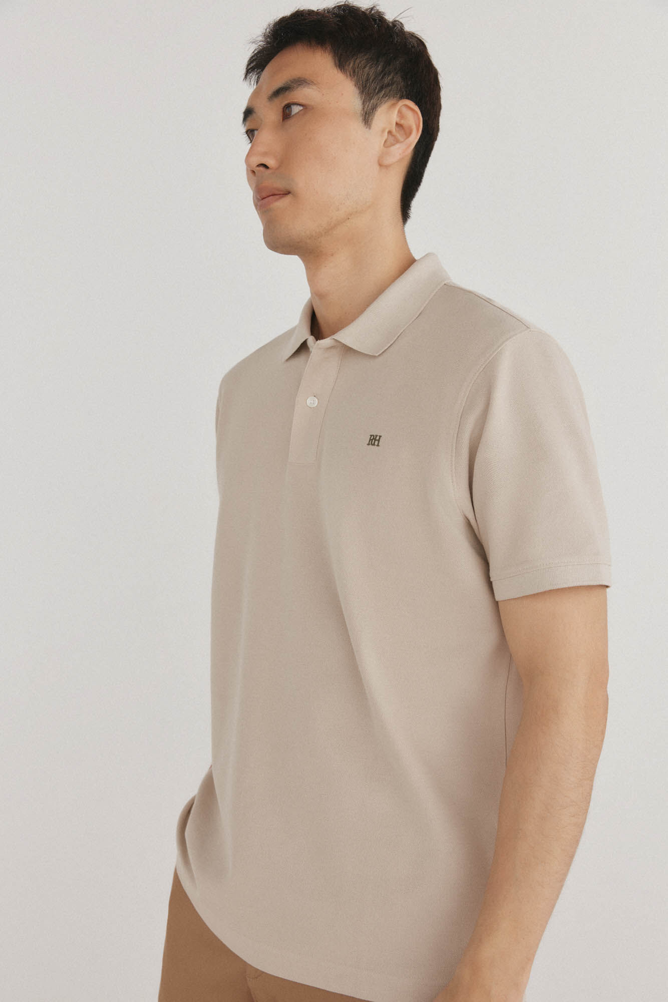 Pedro del Hierro Basic piqu&eacute; polo shirt Beige