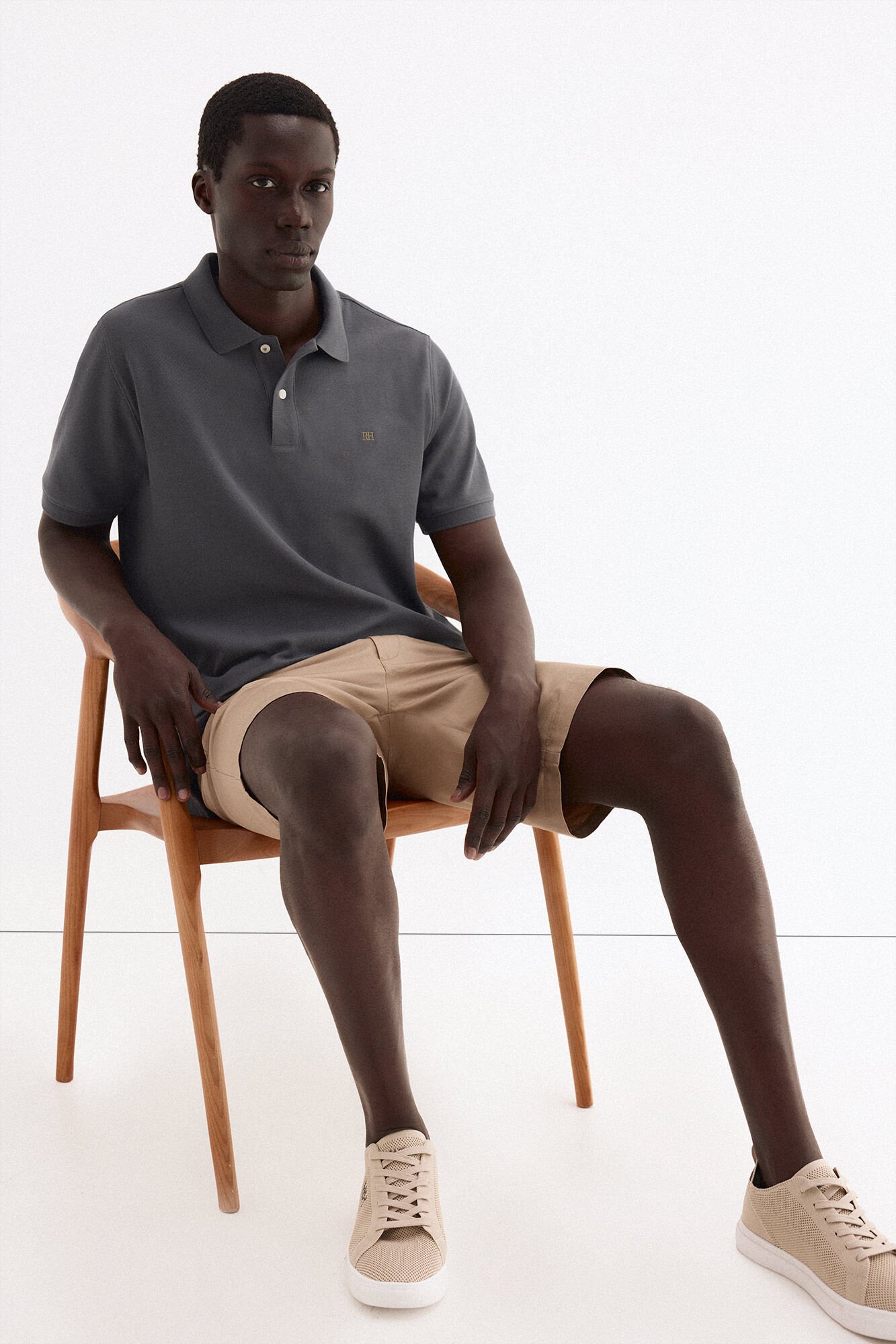 Pedro del Hierro Basic piqu&eacute; polo shirt Grey