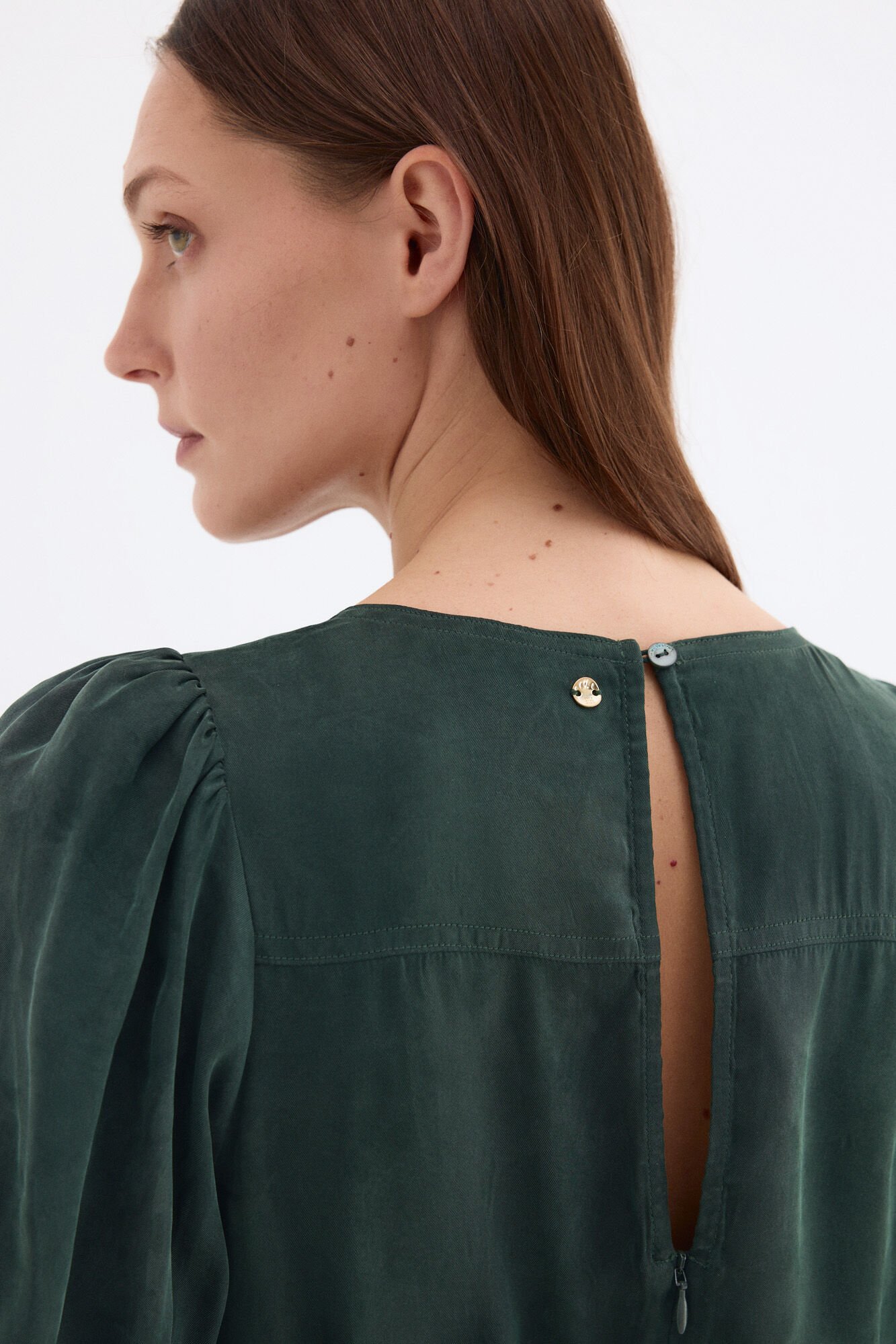 Pedro del Hierro Long sleeve detail jumpsuit Green