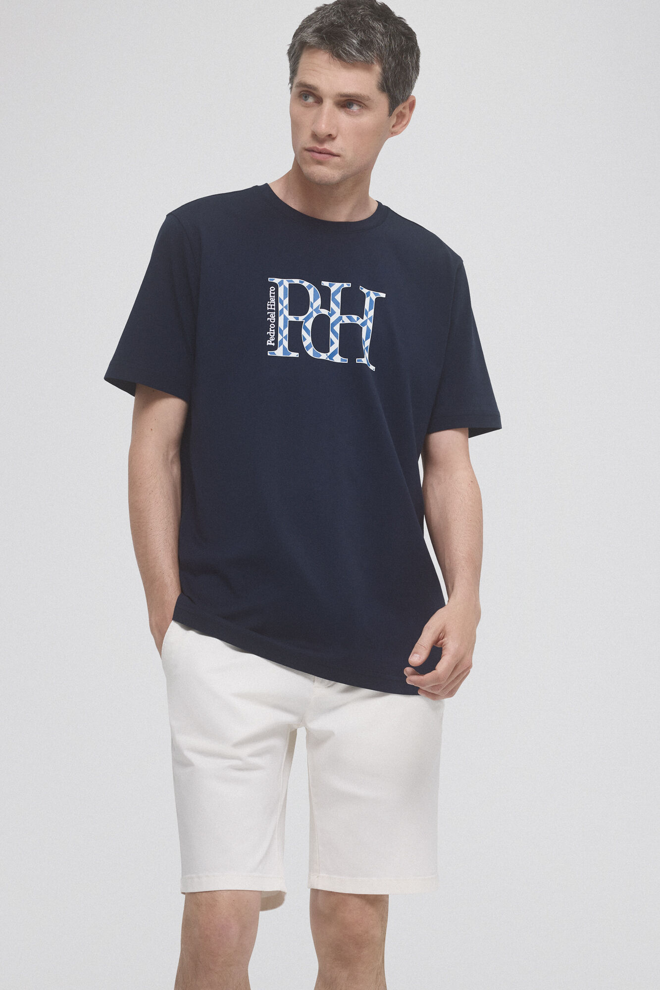 Pedro del Hierro Logo print T-shirt Blue