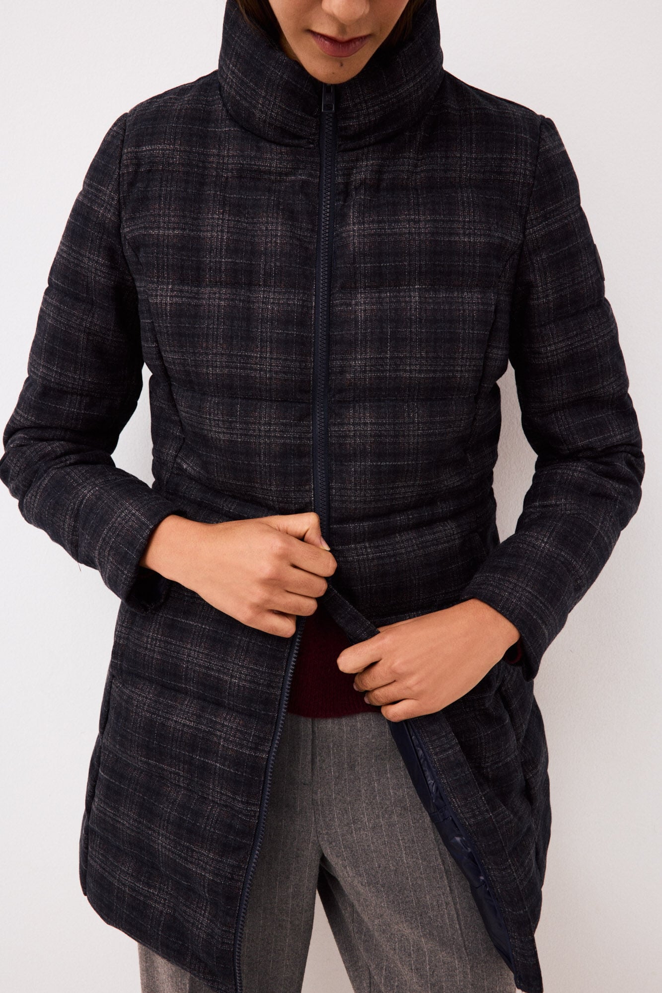 Pedro del Hierro Plaid ultralight long pyjamas Grey