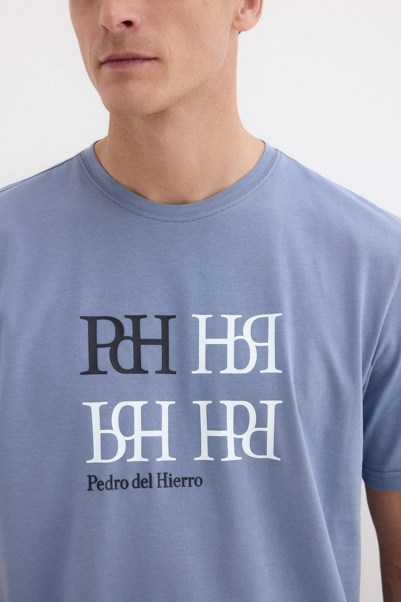 Pedro del Hierro Logo T-shirt Blue