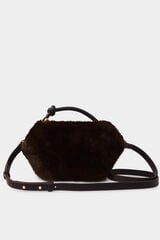 Pedro del Hierro Multiway faux fur mini handbag Brown
