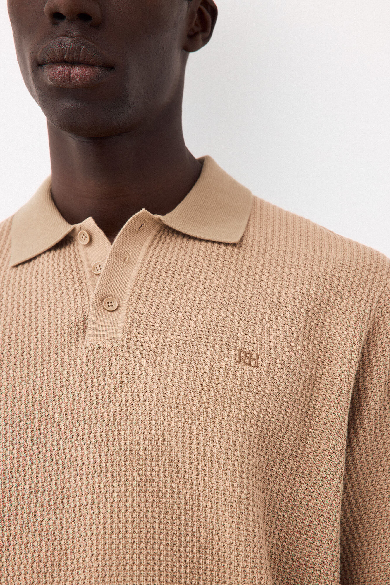 Pedro del Hierro Premium short-sleeved knit polo shirt