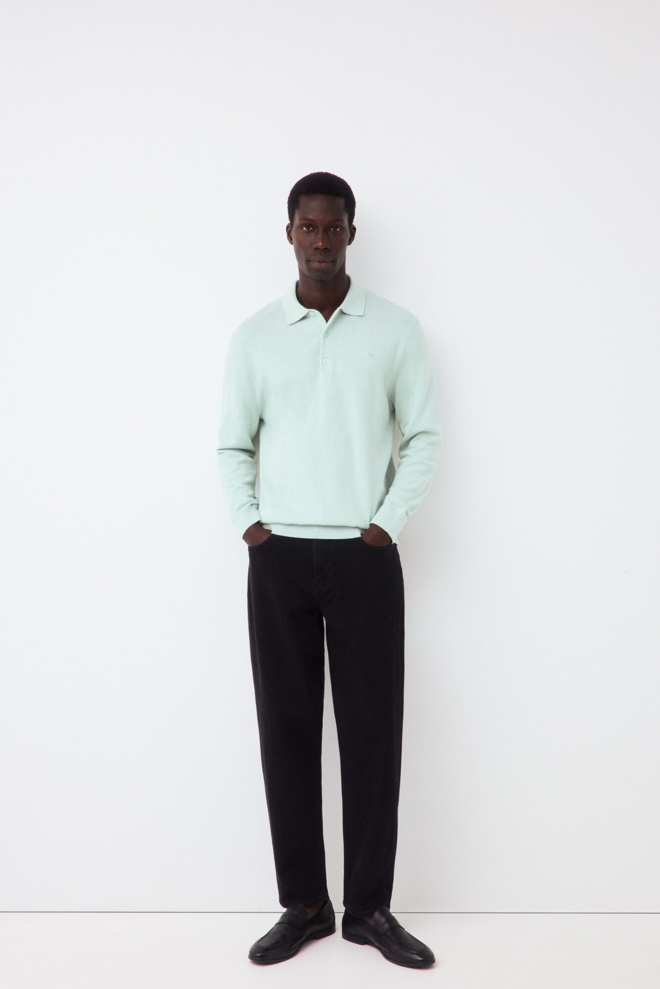 Pedro del Hierro Premium cotton silk cashmere knit jumper Blue
