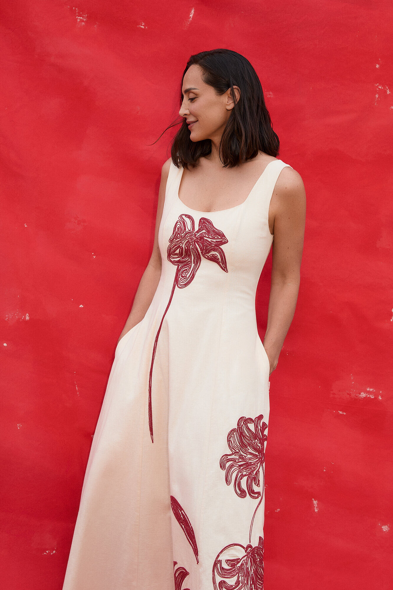 TFP by Tamara Falc&oacute; Floral embroidered dress