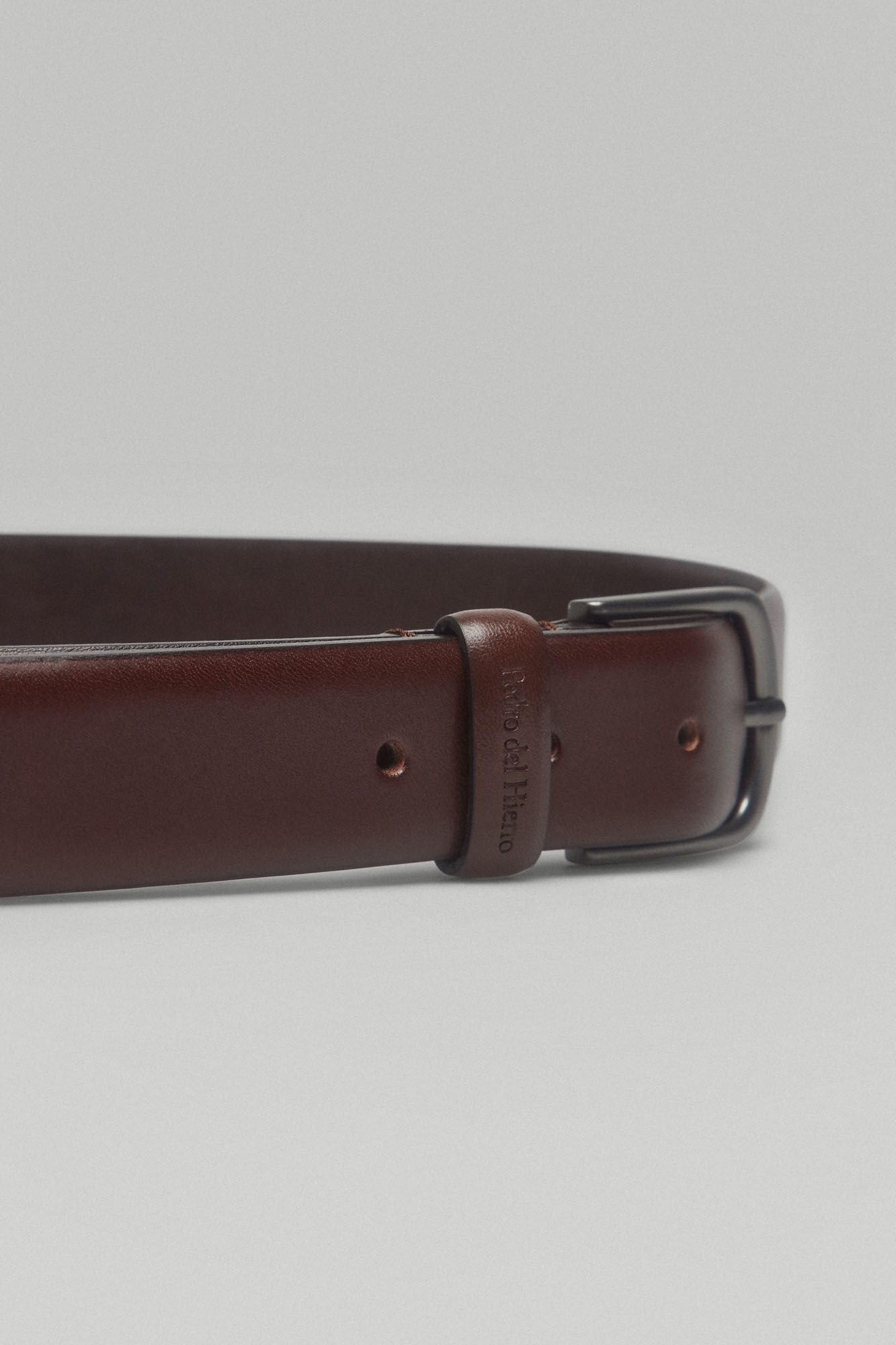 Pedro del Hierro Leather dress belt Brown