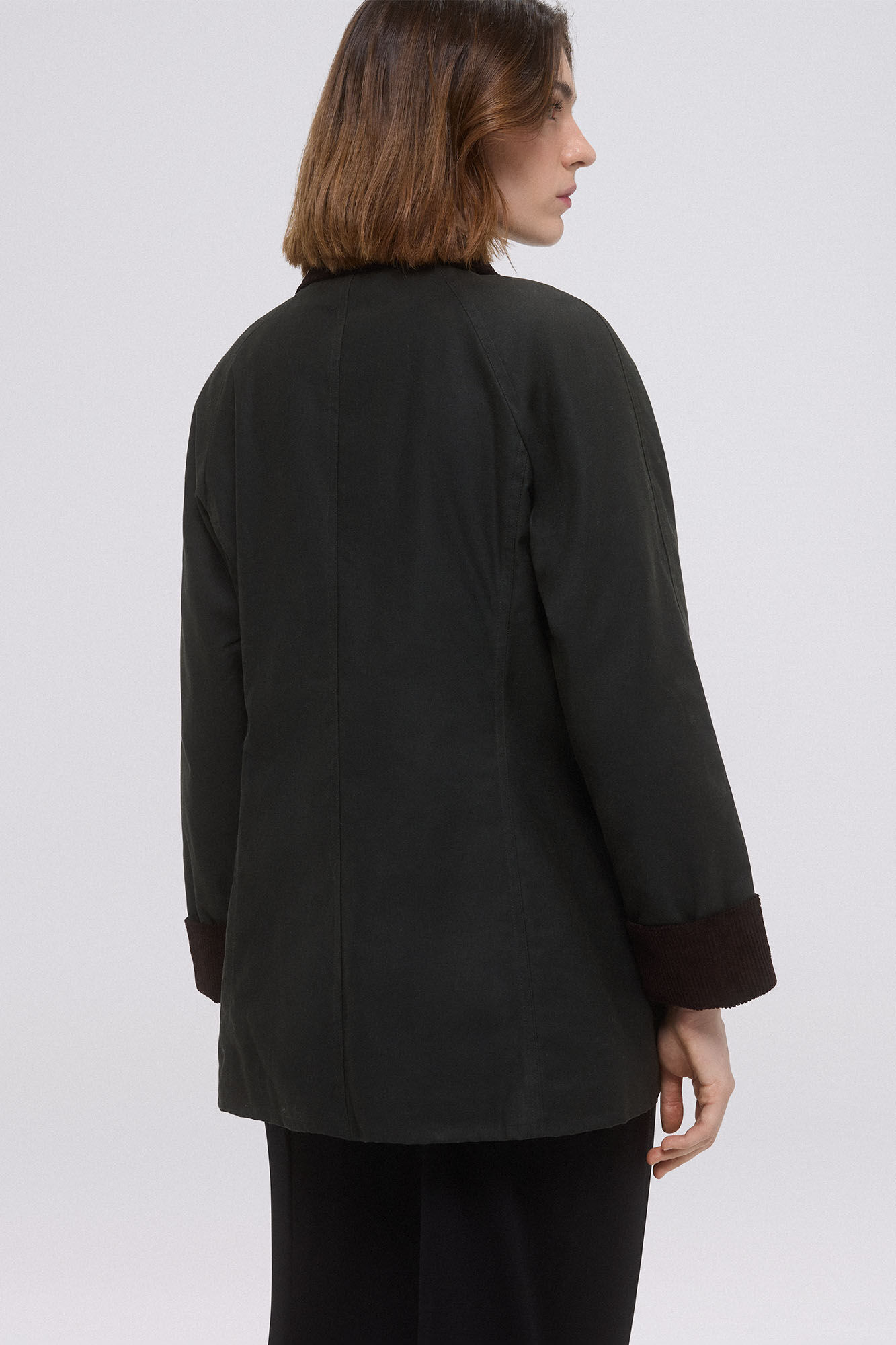 Pedro del Hierro Parka acolchada tejido encerado Marr&oacute;n