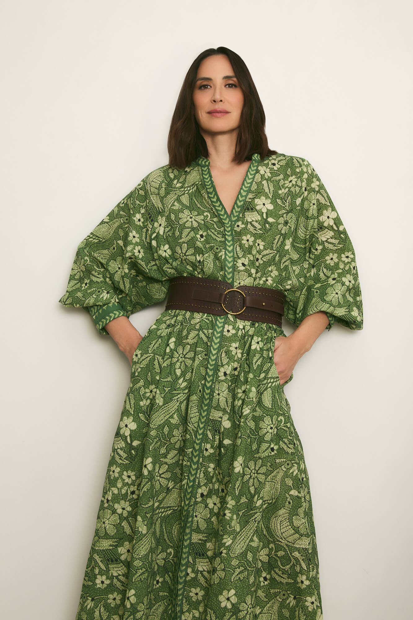 TFP by Tamara Falc&oacute; Border print dress