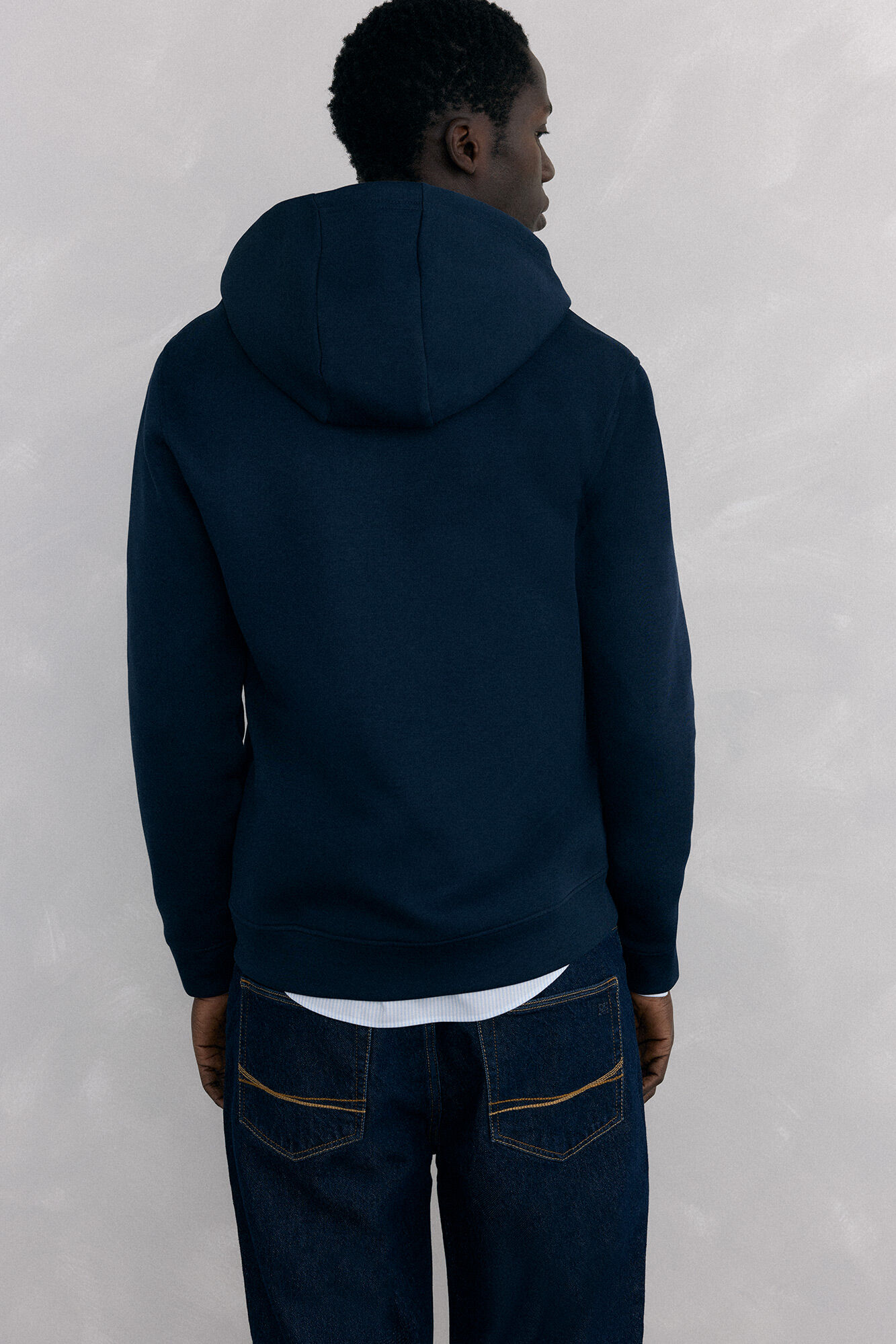 Pedro del Hierro Hoodie with technical fabric Blue