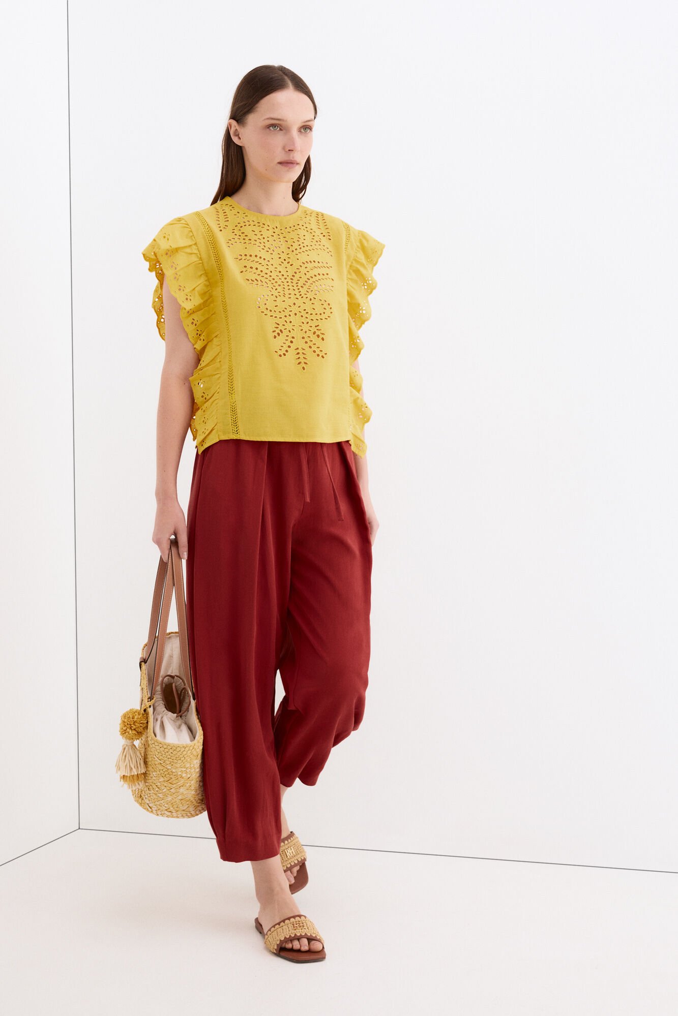 Pedro del Hierro Gold sleeveless T-shirt Yellow