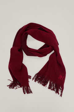 Pedro del Hierro Ribbed knit scarf Red