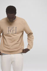 Pedro del Hierro Sudadera logo frontal Beige