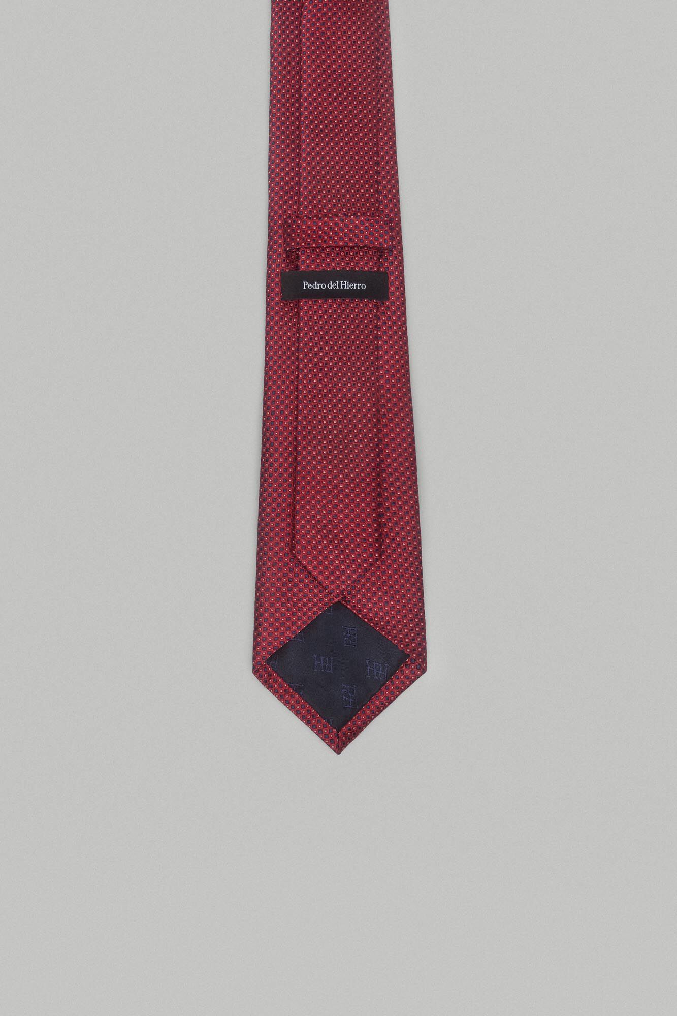 Pedro del Hierro Natural silk tie Red