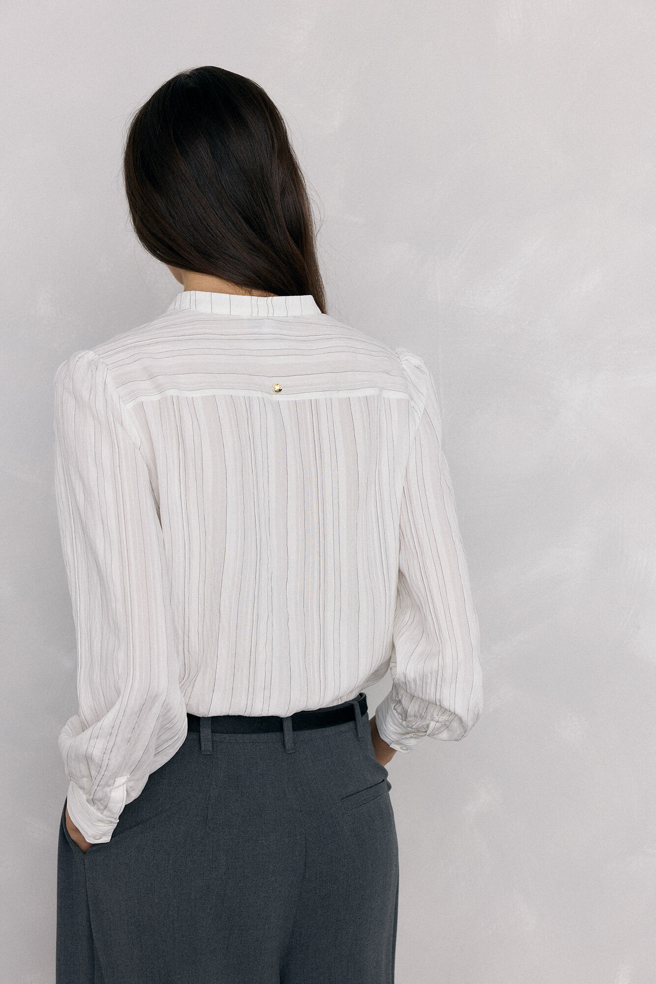 Pedro del Hierro striped blouse with ruffle Several
