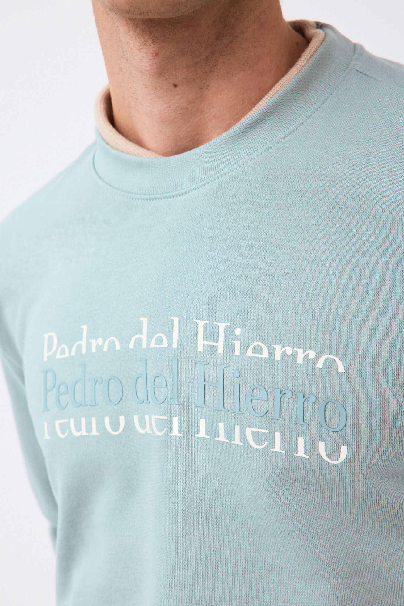 Pedro del Hierro Crew neck logo sweatshirt