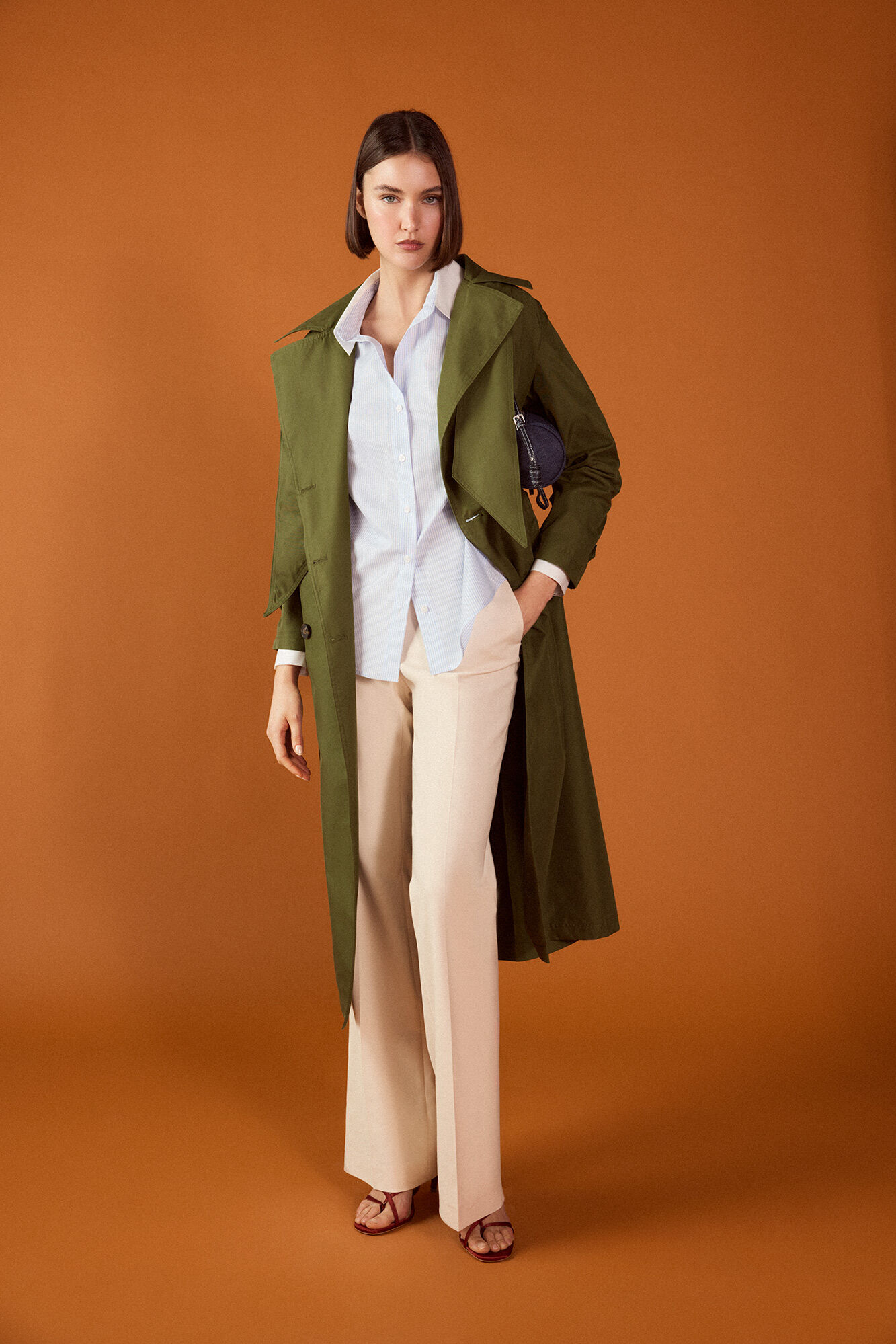 TFP by Tamara Falc&oacute; Camisa combinada em popelina Azul