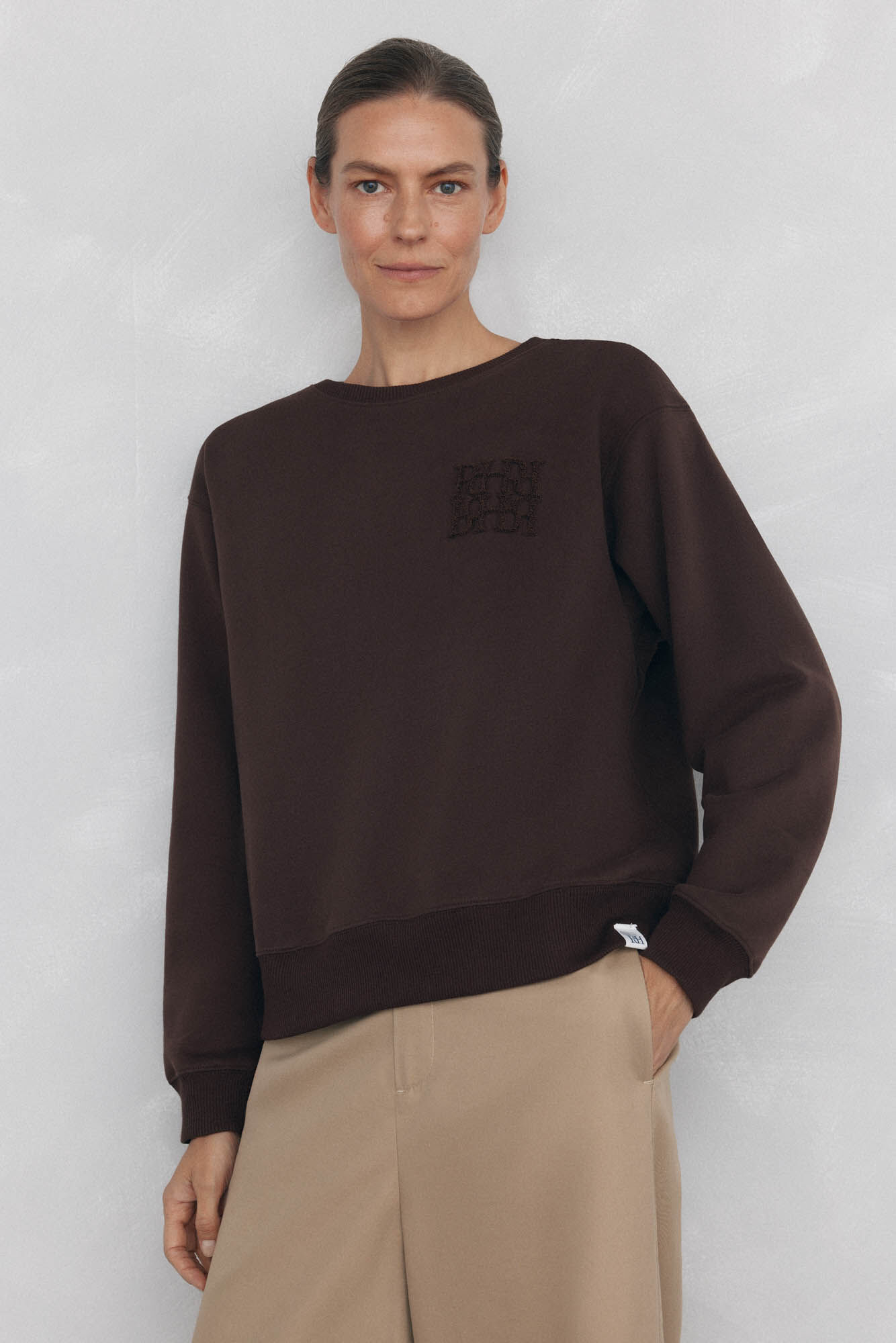 Pedro del Hierro Sweatshirt de algod&atilde;o espanhol Marrom