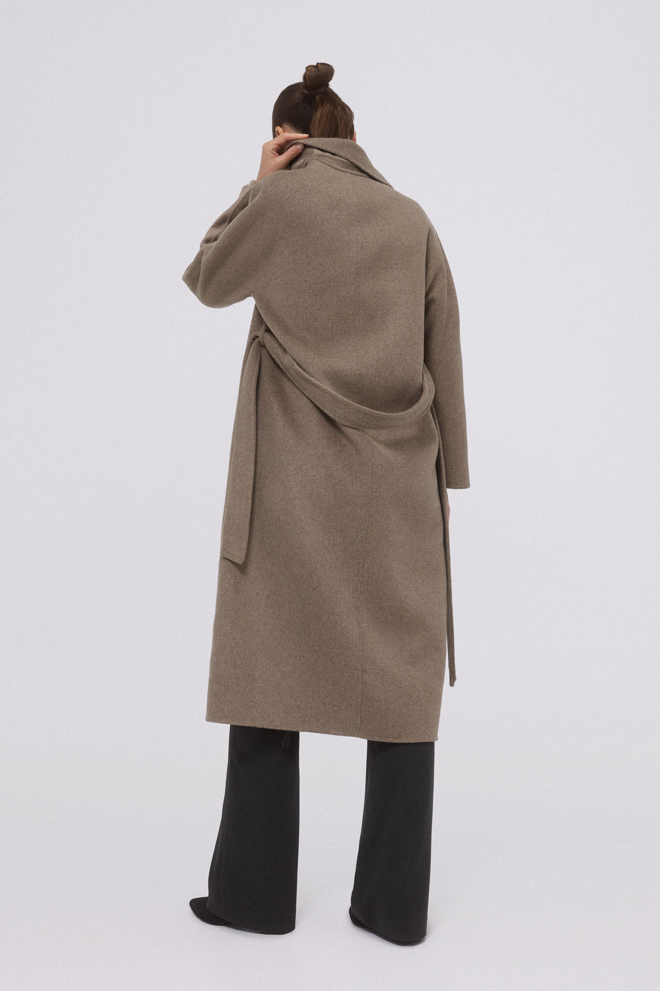 Pedro del Hierro Doubleface dressing gown coat Grey