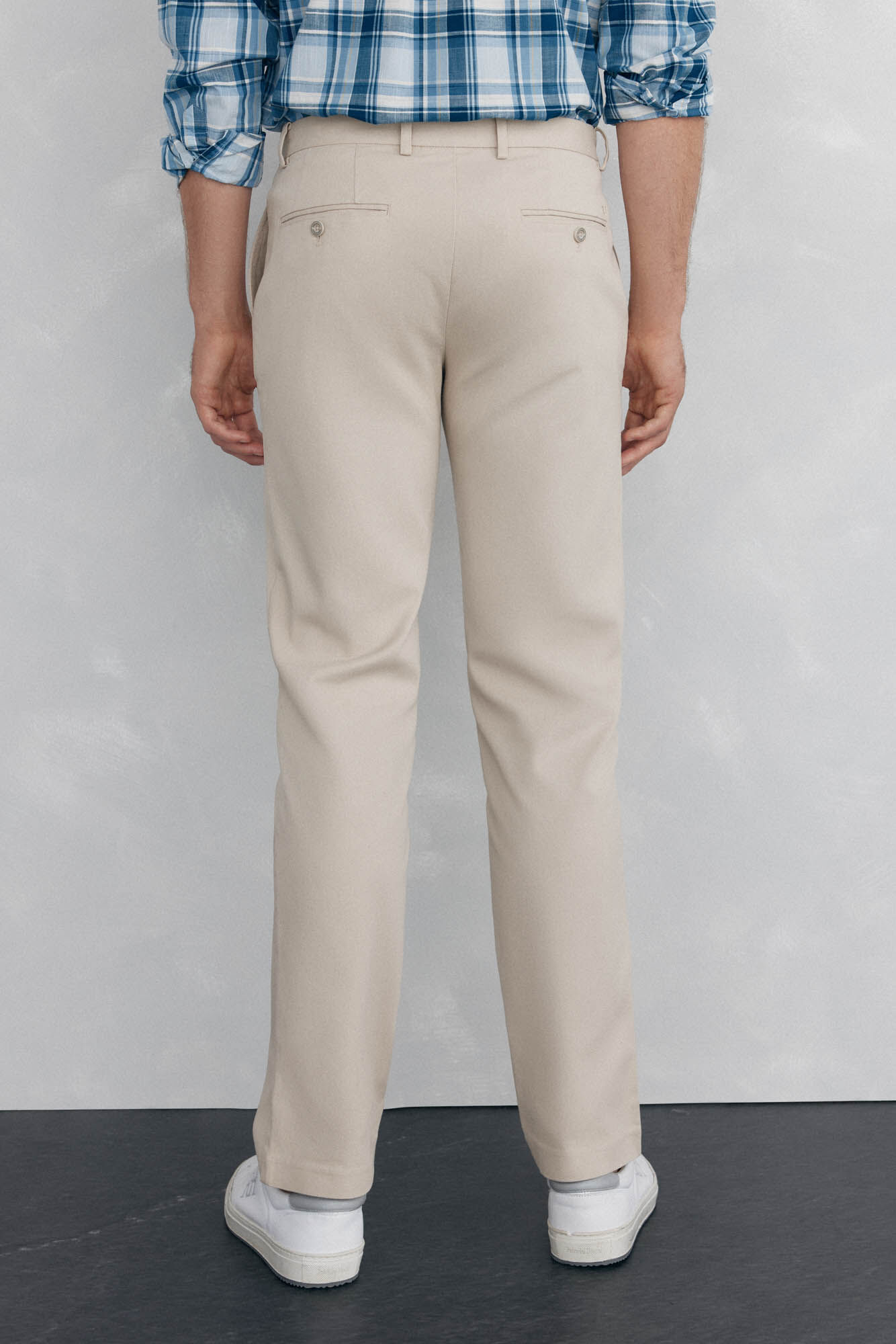 Pedro del Hierro Chino regular fit texture Beige