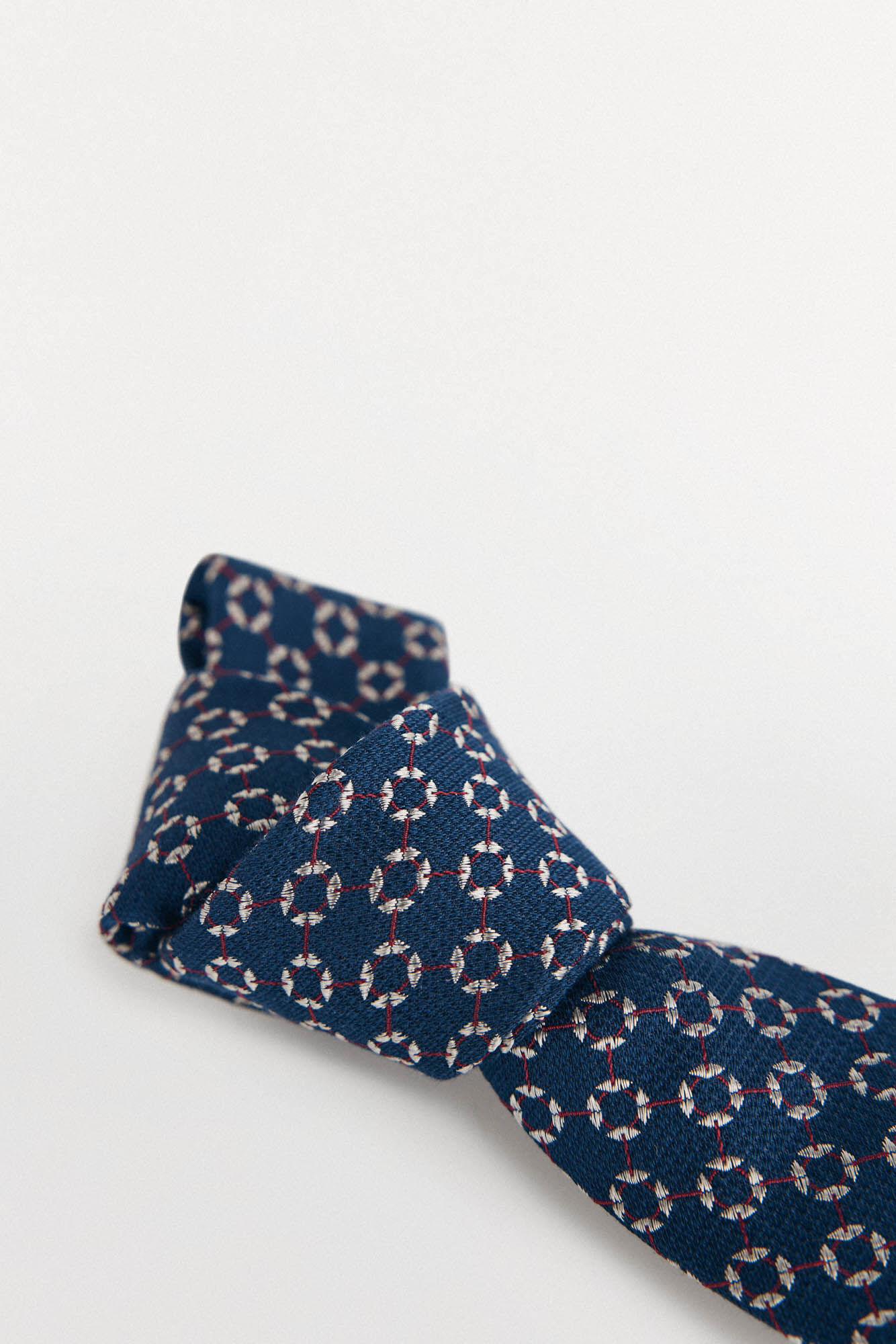 Pedro del Hierro Gravata seda natural Azul