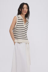 Pedro del Hierro striped jersey-knit vest White