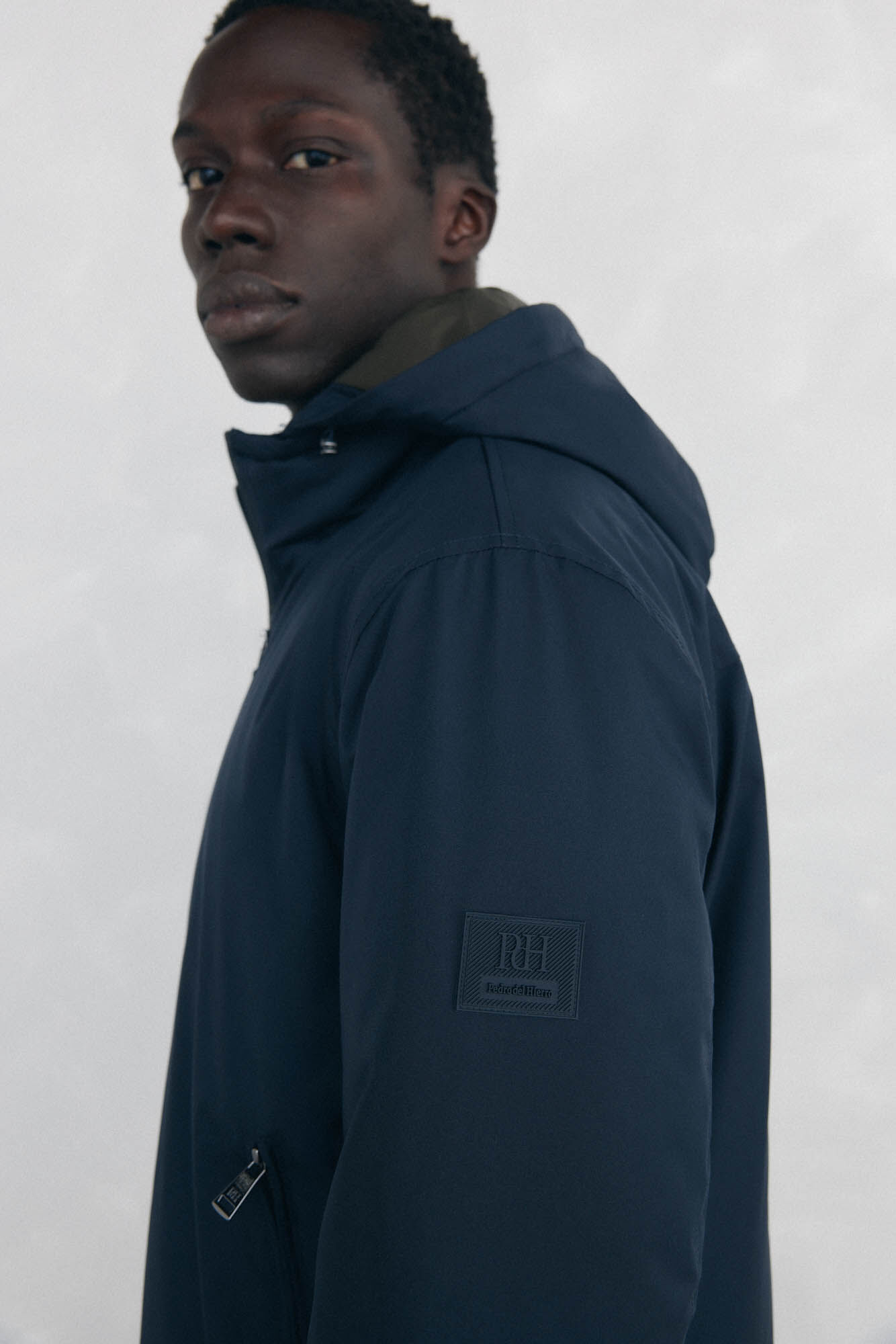 Pedro del Hierro Jaqueta com fecho-&eacute;clair e capuz Azul