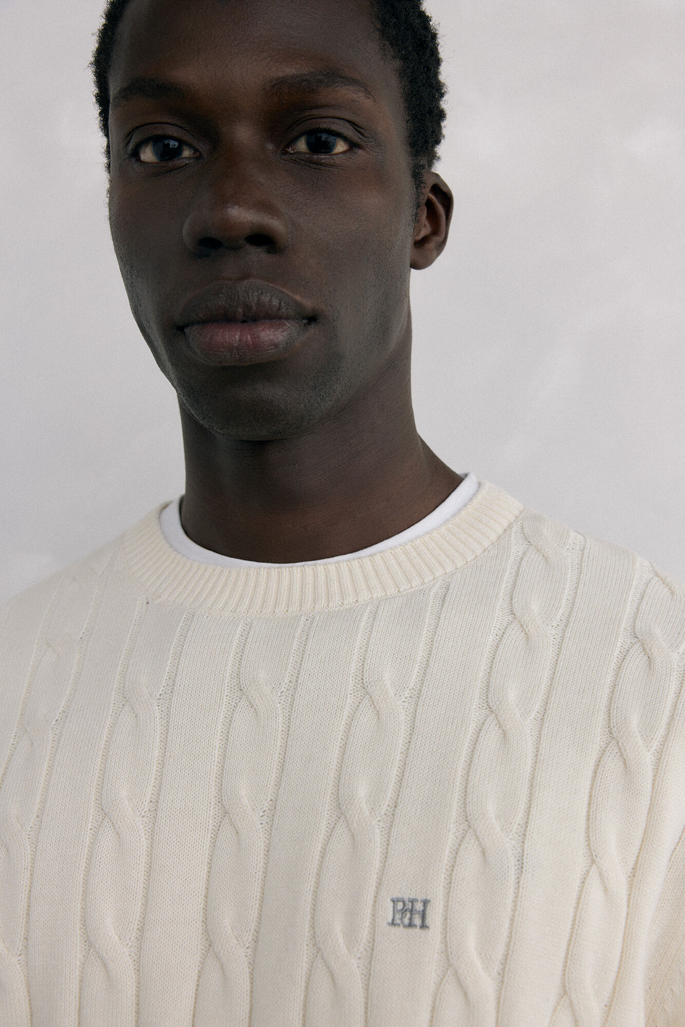 Pedro del Hierro Cotton and cashmere sweater Ecru