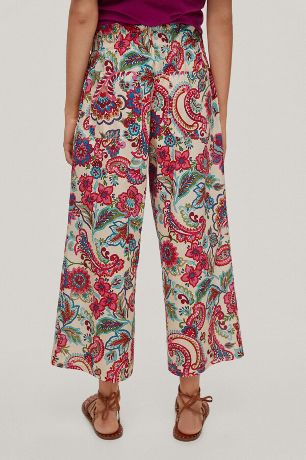 Pedro del Hierro Printed trousers with tie Several