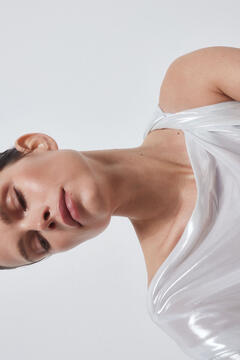 Pedro del Hierro Top with multi-position neckline Grey