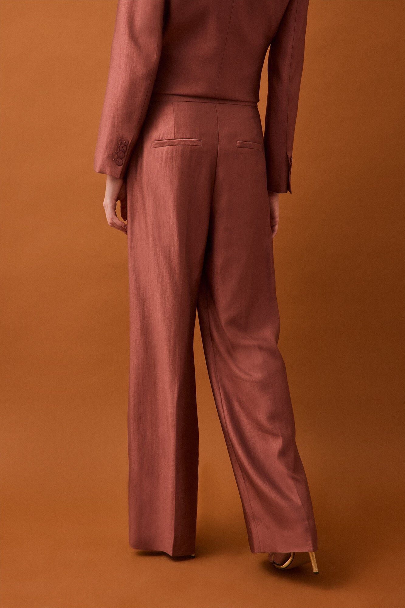 Pedro del Hierro Metallic trousers Pink