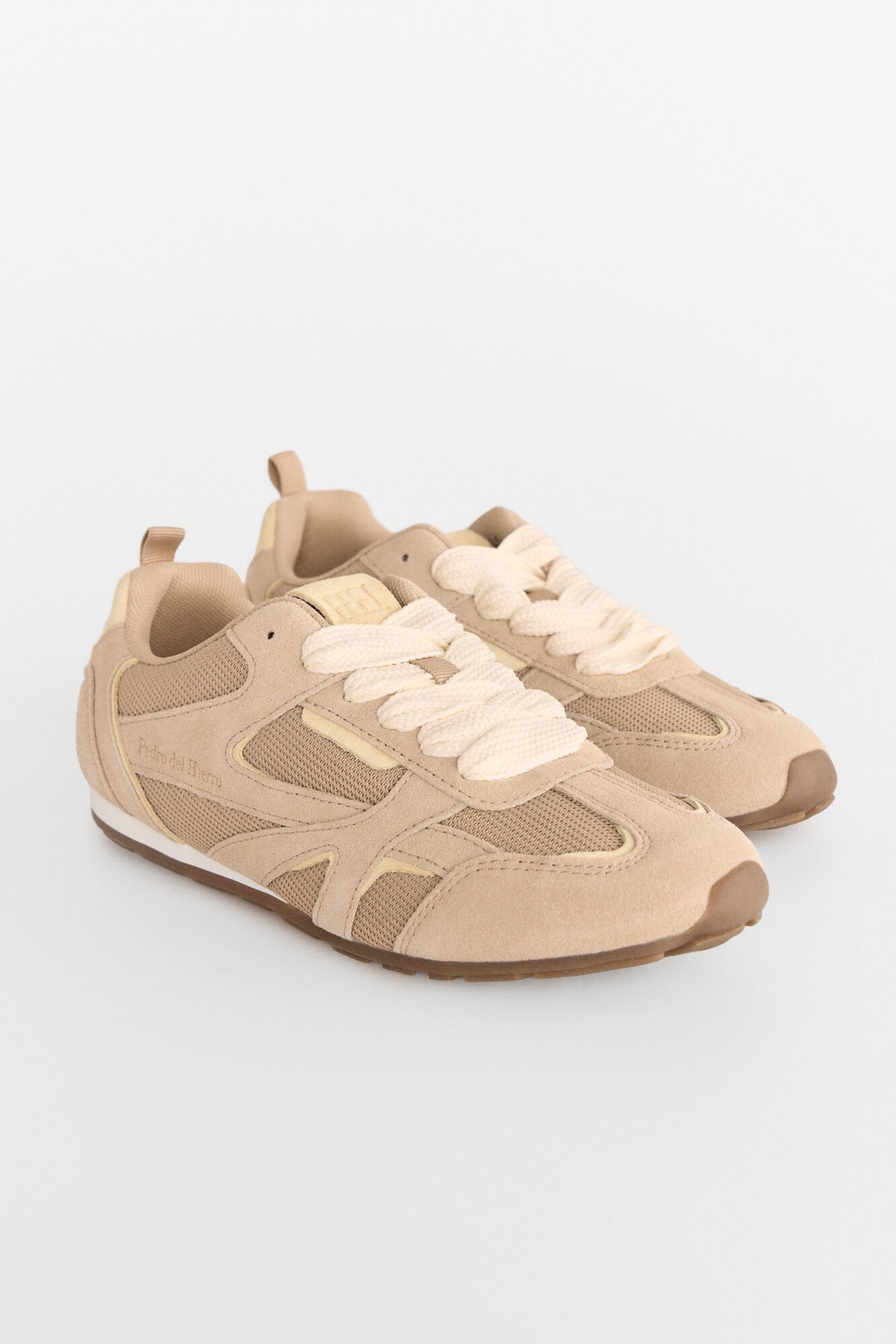 Pedro del Hierro Two-tone sneaker Beige