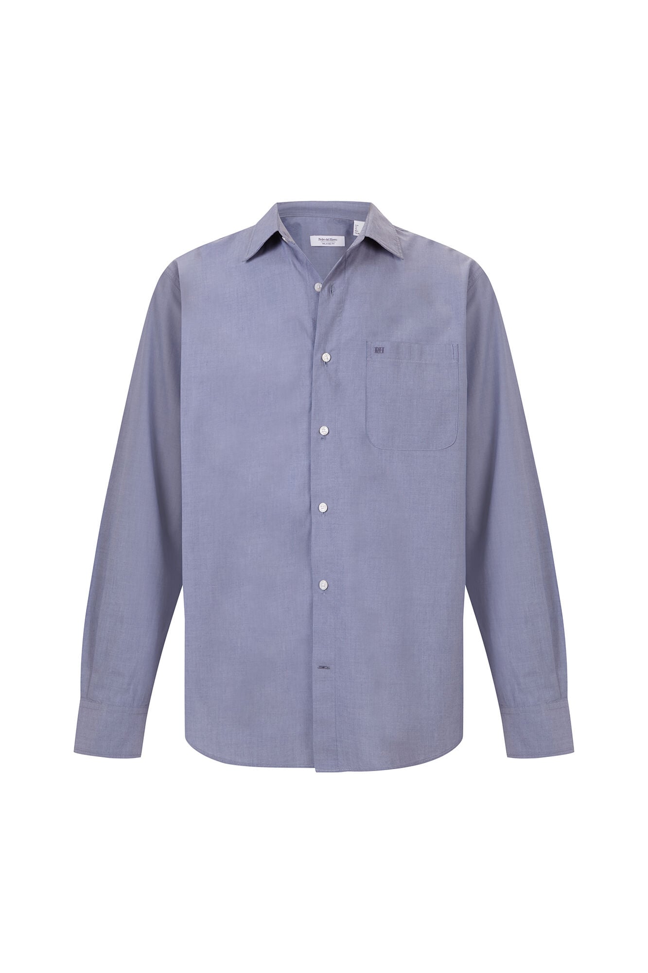 Pedro del Hierro Plain poplin relaxed fit shirt Blue