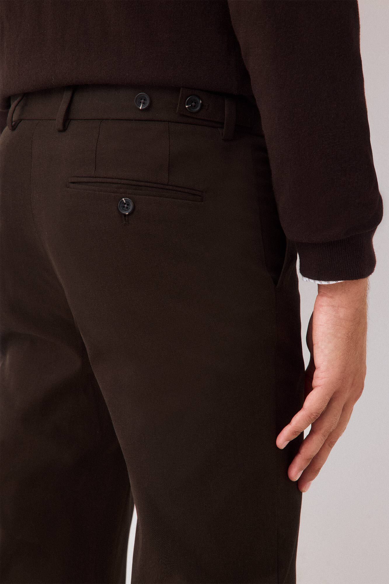 Pedro del Hierro Oversized slim chinos Brown