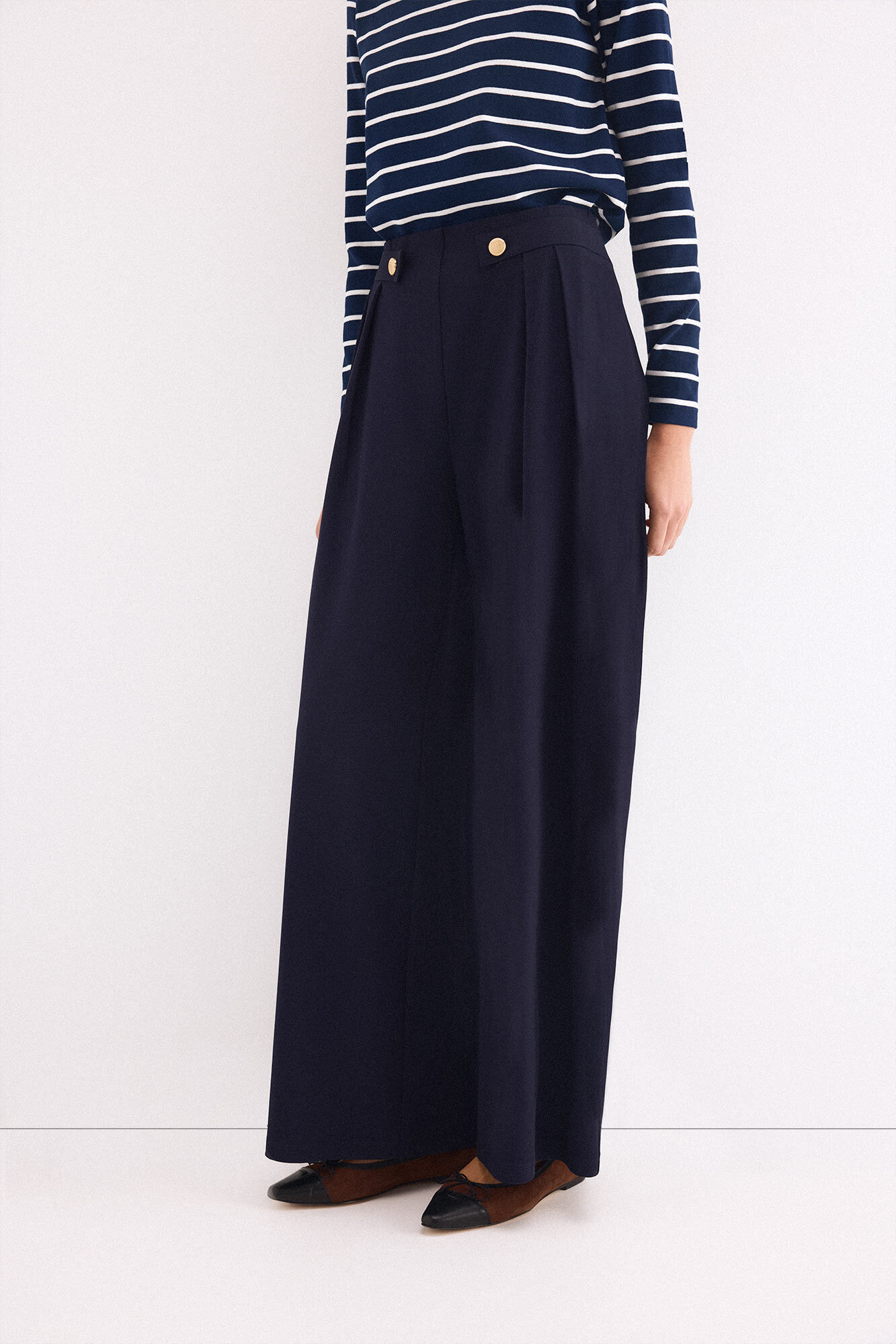 Pedro del Hierro Navy crepe trousers