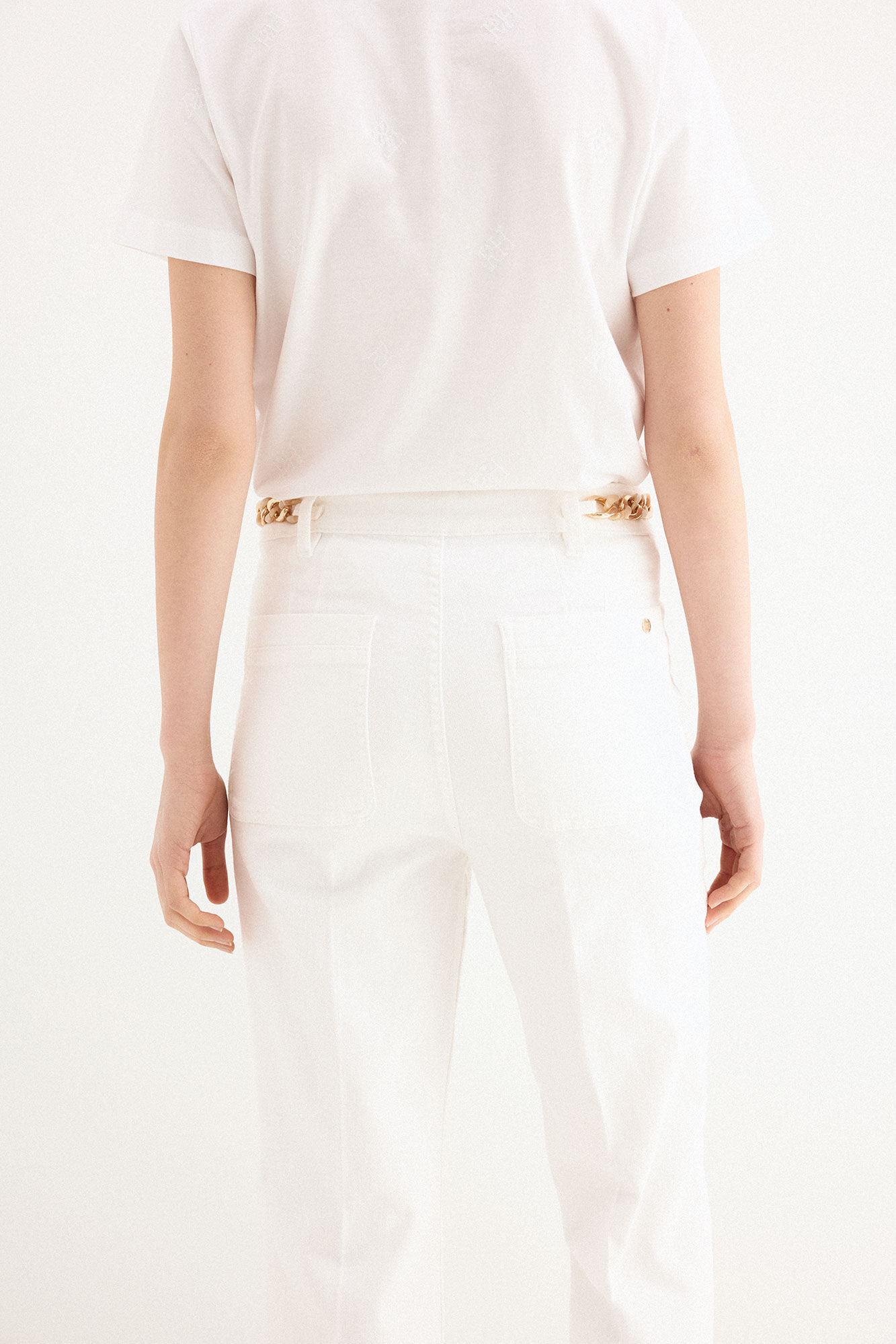 Pedro del Hierro Cropped stove pipe jeans White