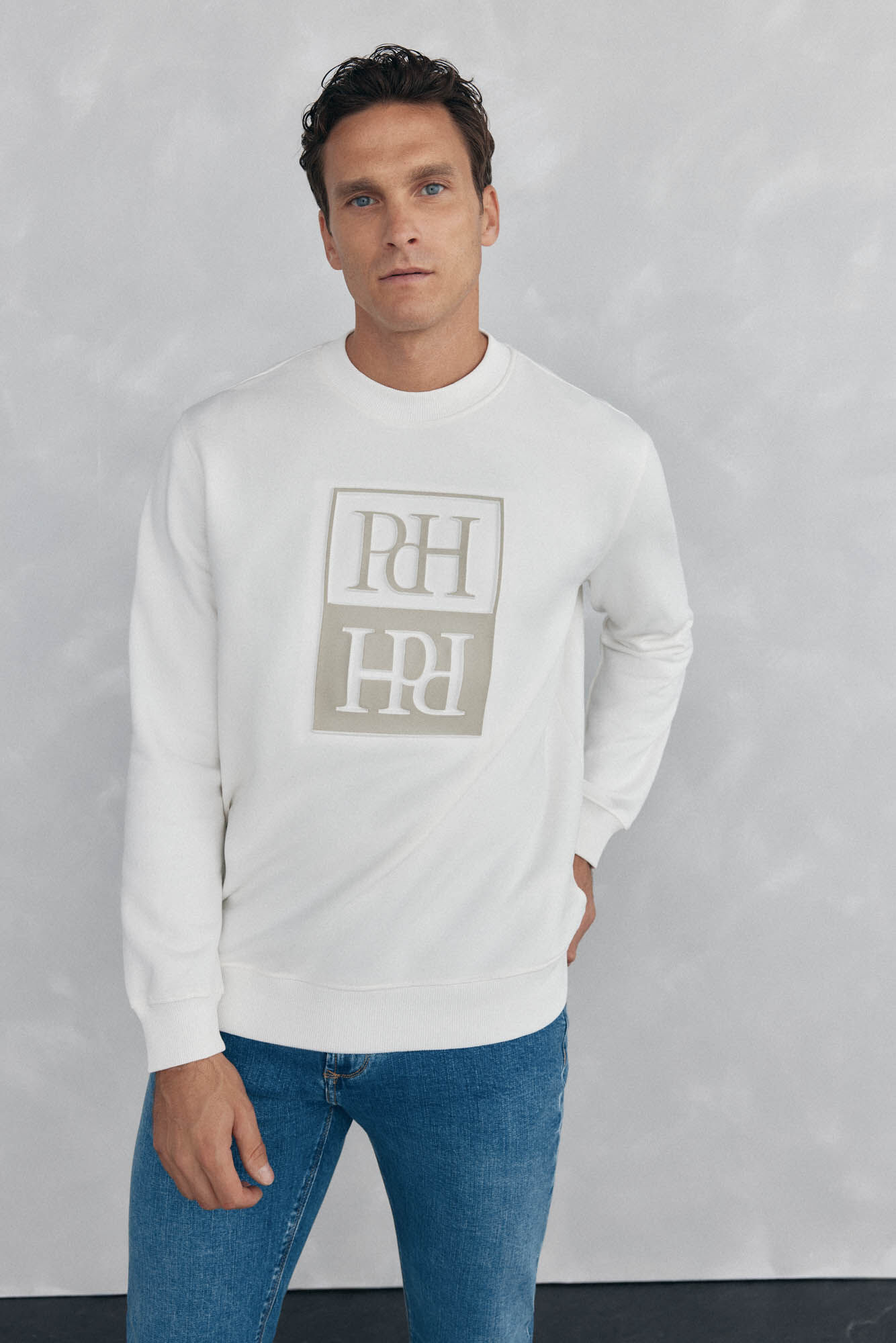 Pedro del Hierro Relief logo sweatshirt