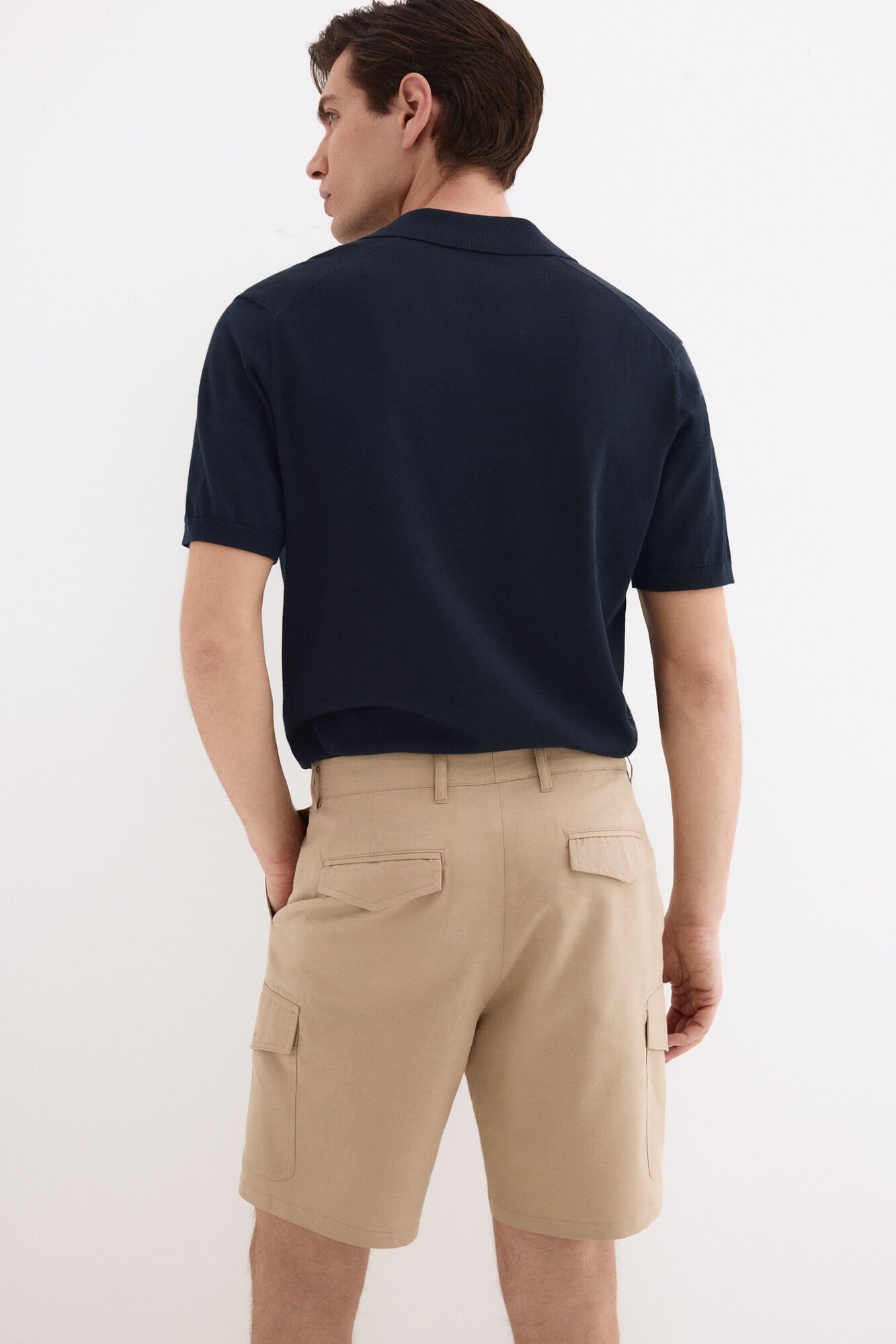 Pedro del Hierro Regular cargo Bermuda shorts Beige