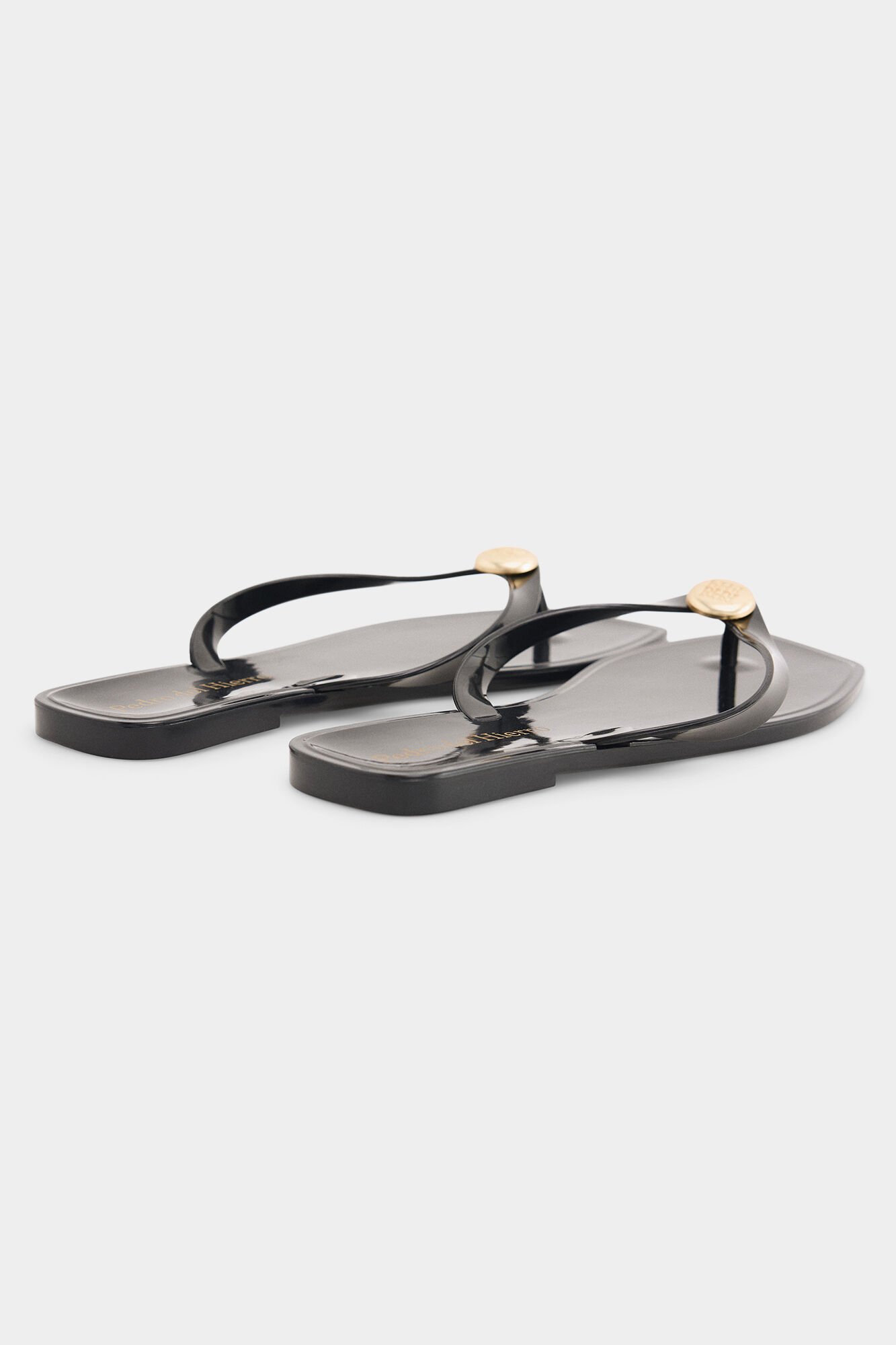 Pedro del Hierro Logo flip flop Black
