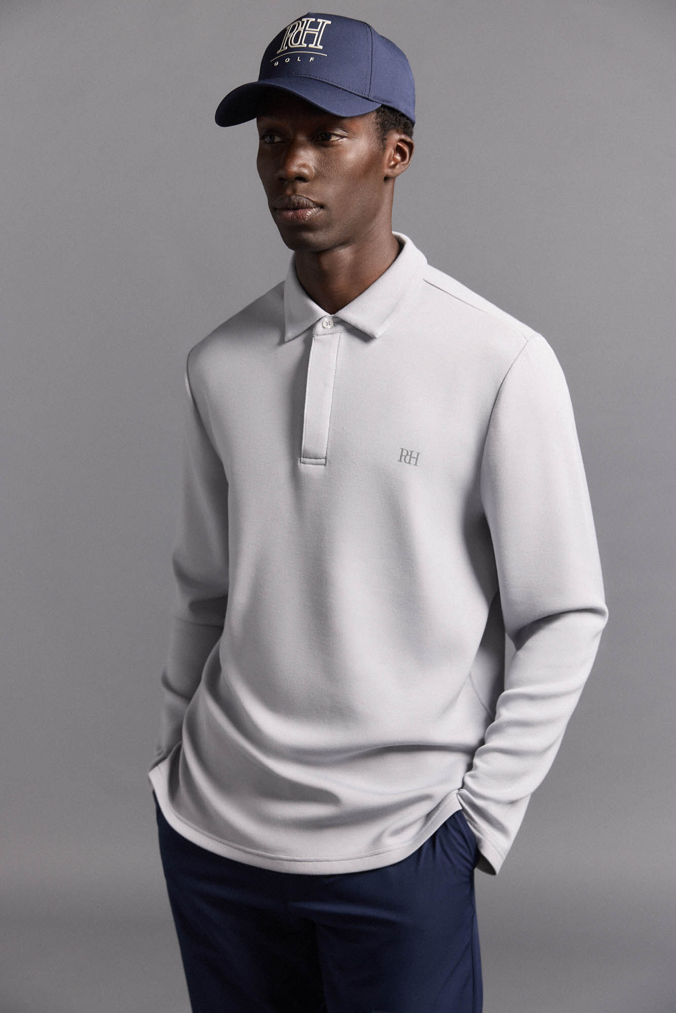 Pedro del Hierro Plain long sleeve golf polo shirt