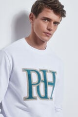 Pedro del Hierro sweatshirt caixa logo Ecru