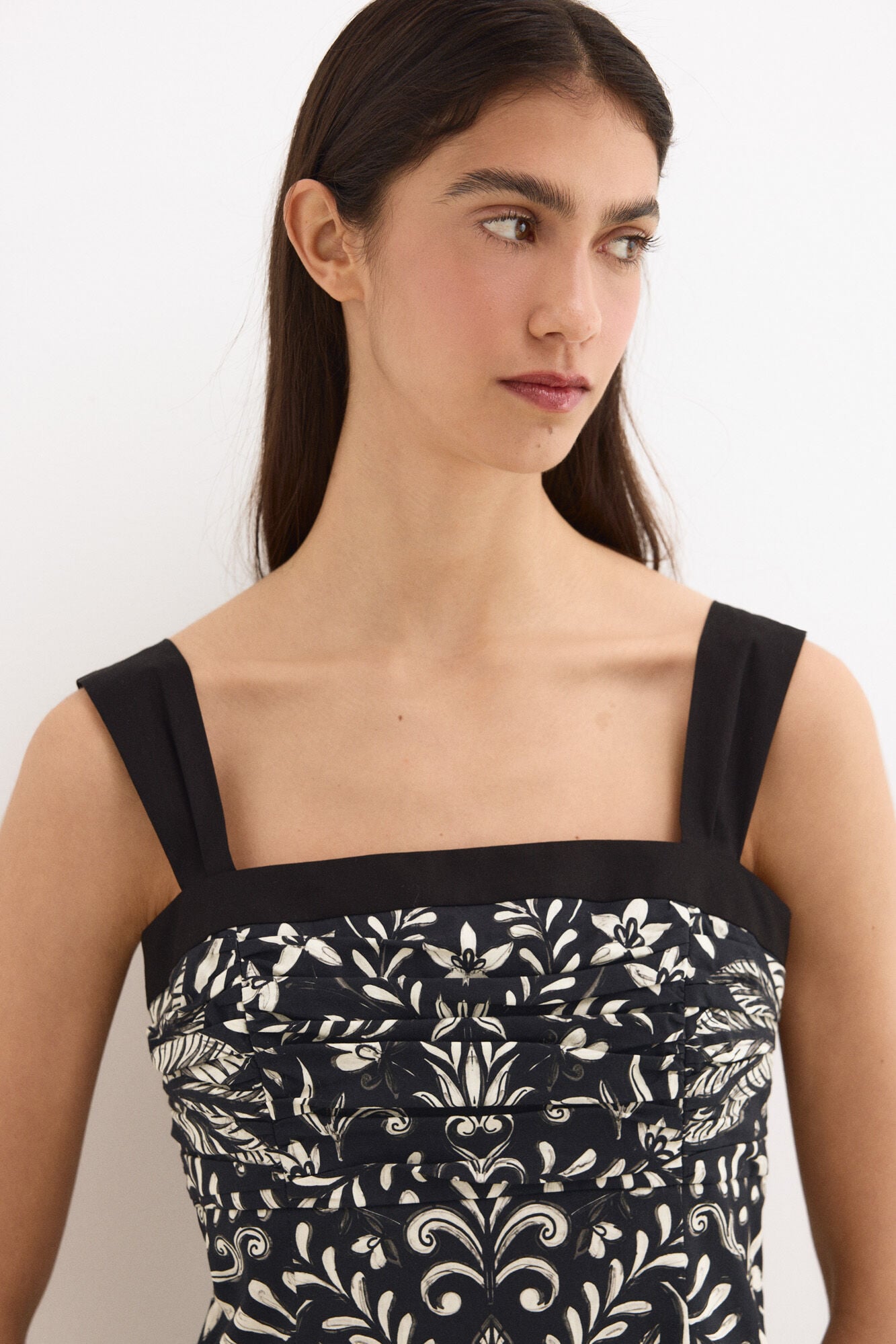 Pedro del Hierro Fitted poplin dress Grey