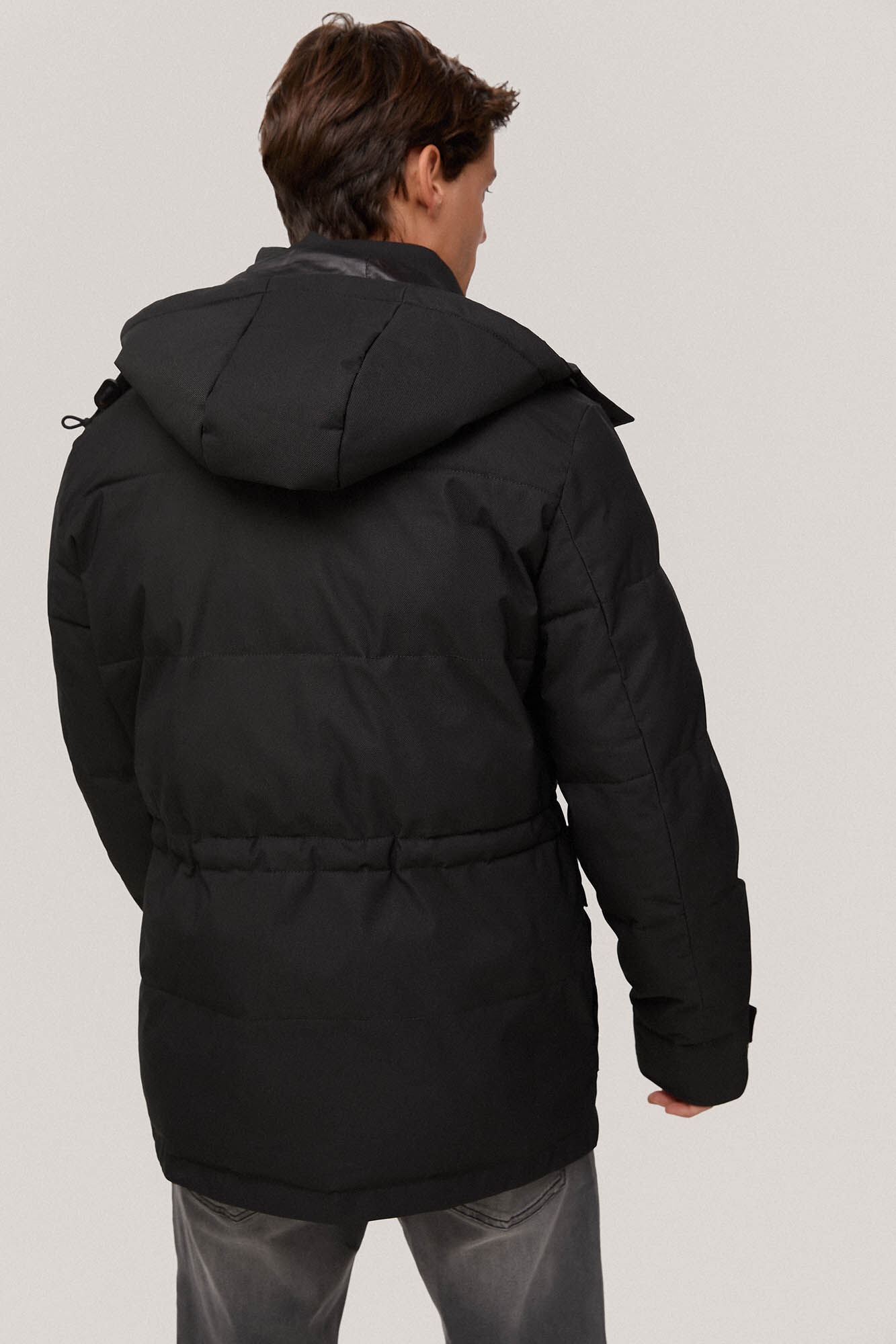 Pedro del Hierro Parka corta con capucha Negro