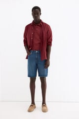 Pedro del Hierro Denim regular Bermuda shorts Blue