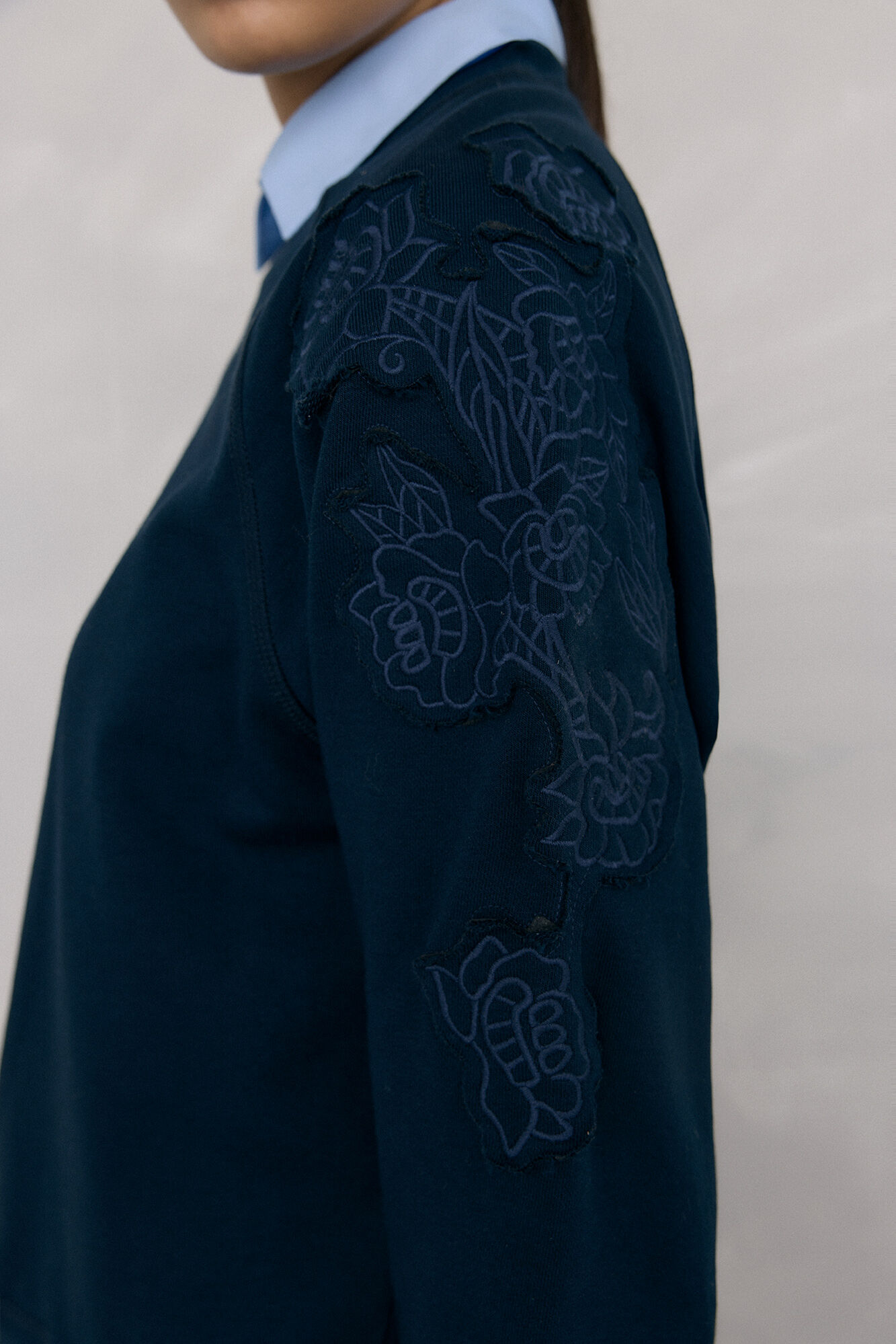 Pedro del Hierro Flower embroidered sweatshirt