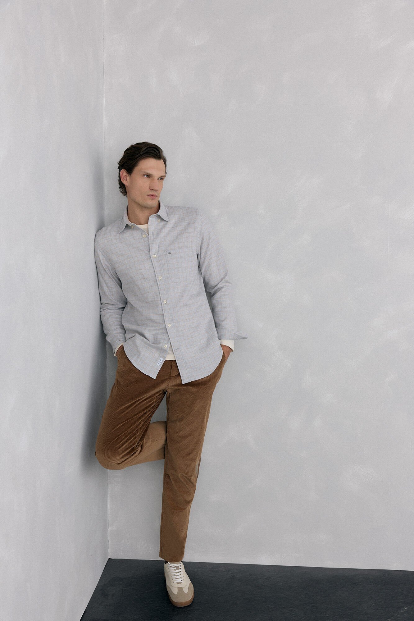 Pedro del Hierro Checkered flannel shirt Italian fabric