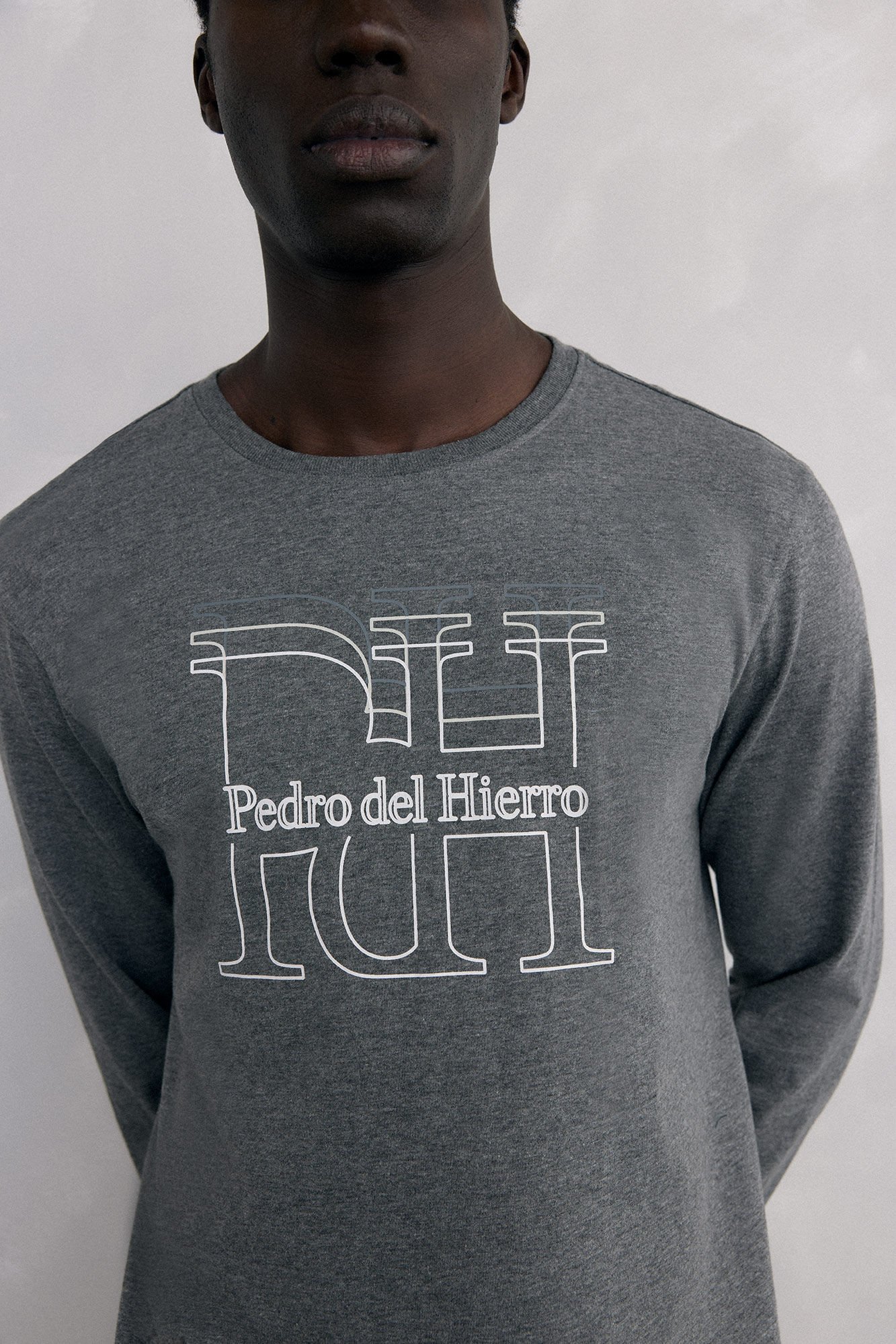Pedro del Hierro Set de pijama punto Gris