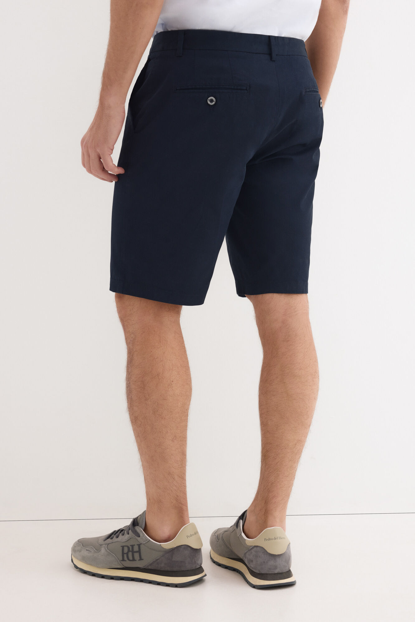 Pedro del Hierro Basic regular Bermuda shorts Blue