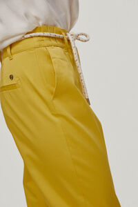 Pedro del Hierro Slim fit poplin trousers Yellow